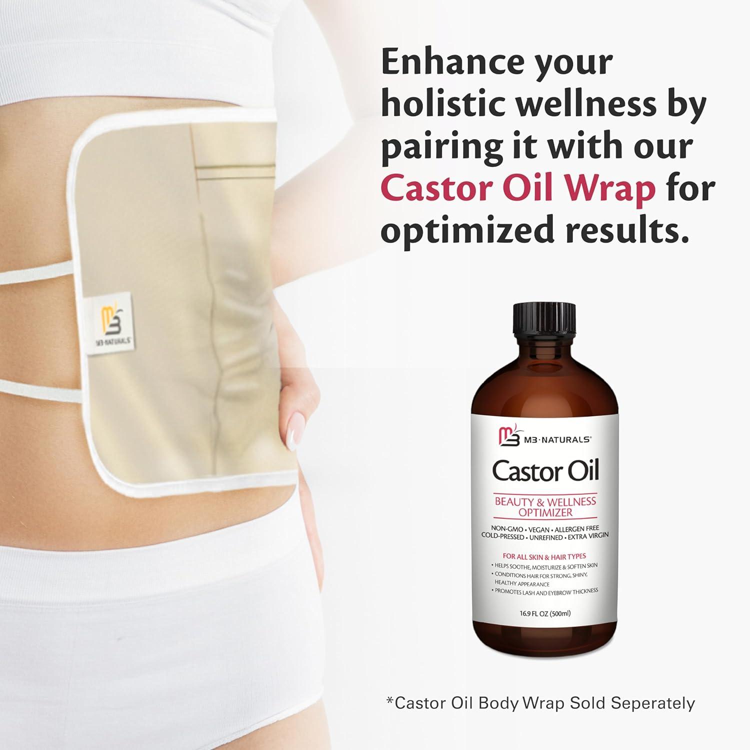 image100 Pure Organic Castor Oil for Hair Lash and Eyebrow Growth Lymphatic Drainage and Skin Hydration HexaneFree Cold Pressed Unrefined in a 4 fl oz Glass Bottle with DropperCastor Oil 500 ML