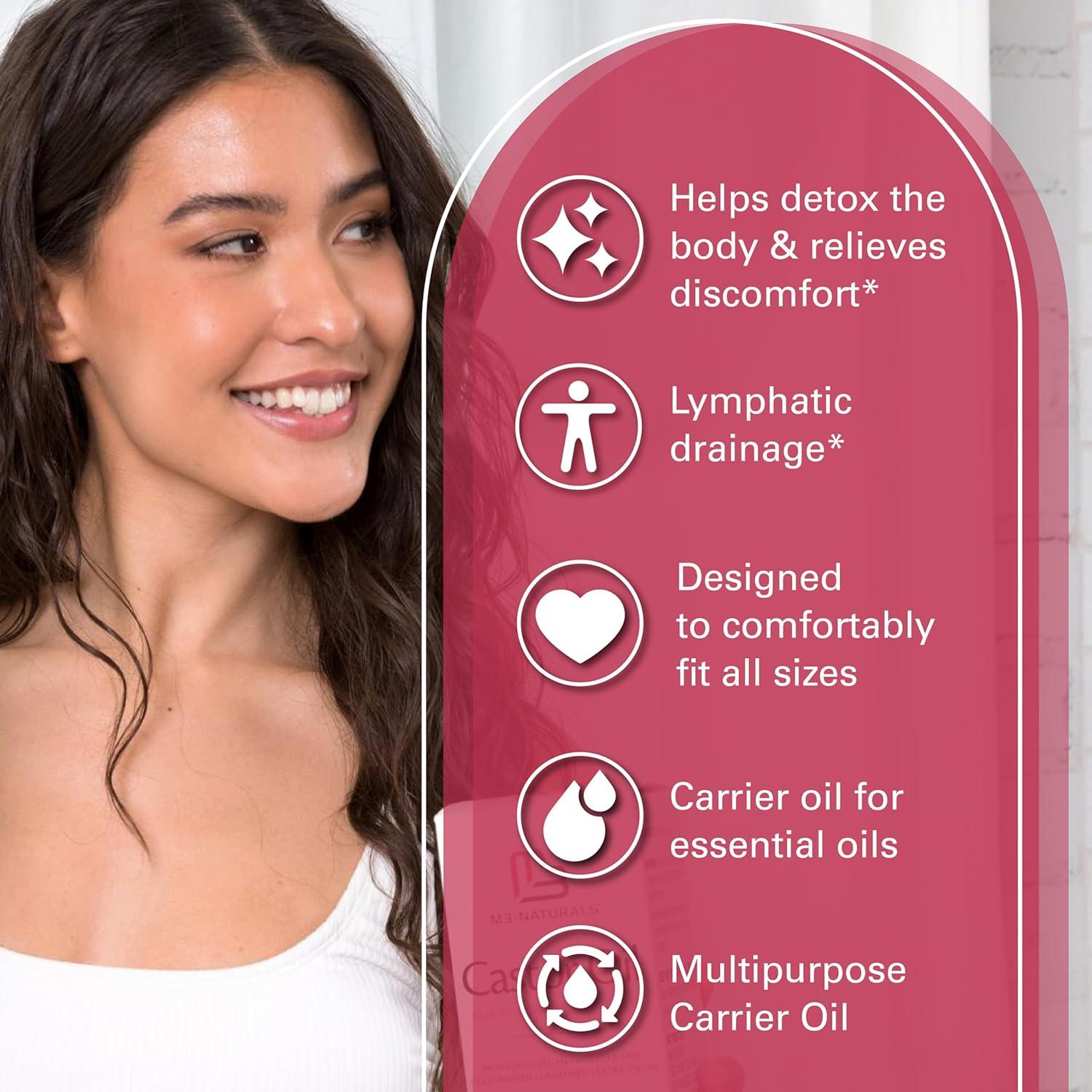 image100 Pure Organic Castor Oil for Hair Lash and Eyebrow Growth Lymphatic Drainage and Skin Hydration HexaneFree Cold Pressed Unrefined in a 4 fl oz Glass Bottle with DropperCastor Oil Wrap Kit