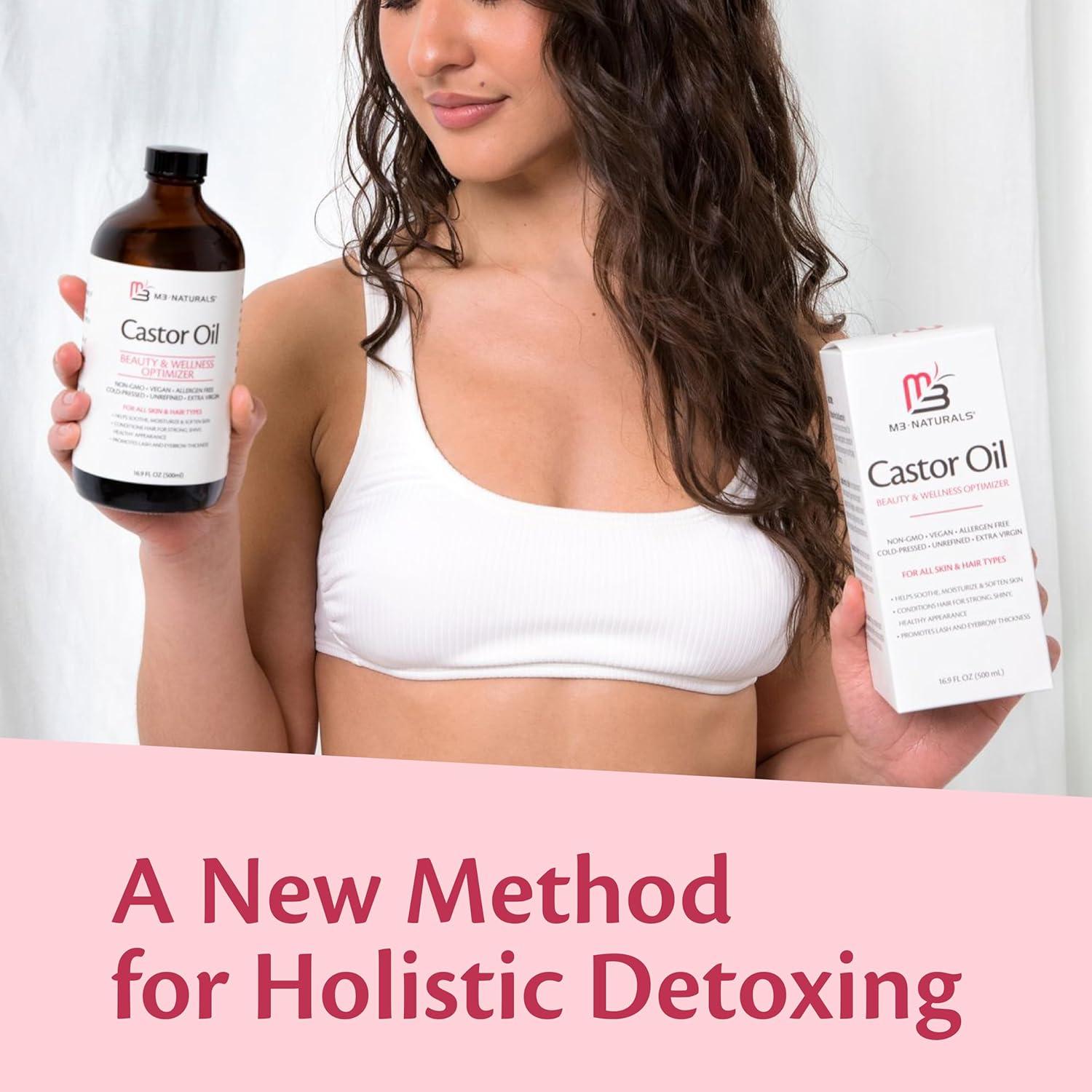 image100 Pure Organic Castor Oil for Hair Lash and Eyebrow Growth Lymphatic Drainage and Skin Hydration HexaneFree Cold Pressed Unrefined in a 4 fl oz Glass Bottle with DropperCastor Oil 500 ML