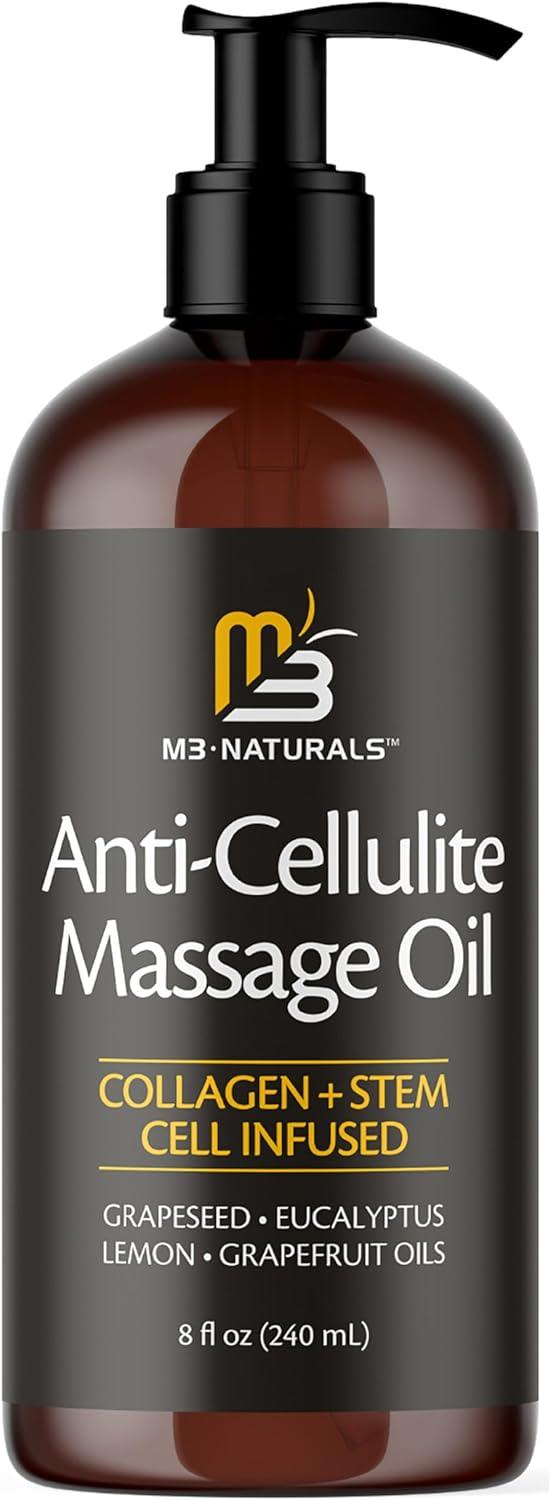 imageArnica Sore Muscle Massage Oil with Collagen Stem Cells and Menthol AntiCellulite Therapy for Full Body FastAbsorbing Multipurpose Treatment 8 fl oz by M3 NaturalsAntiCellulite Oil Brush Kit