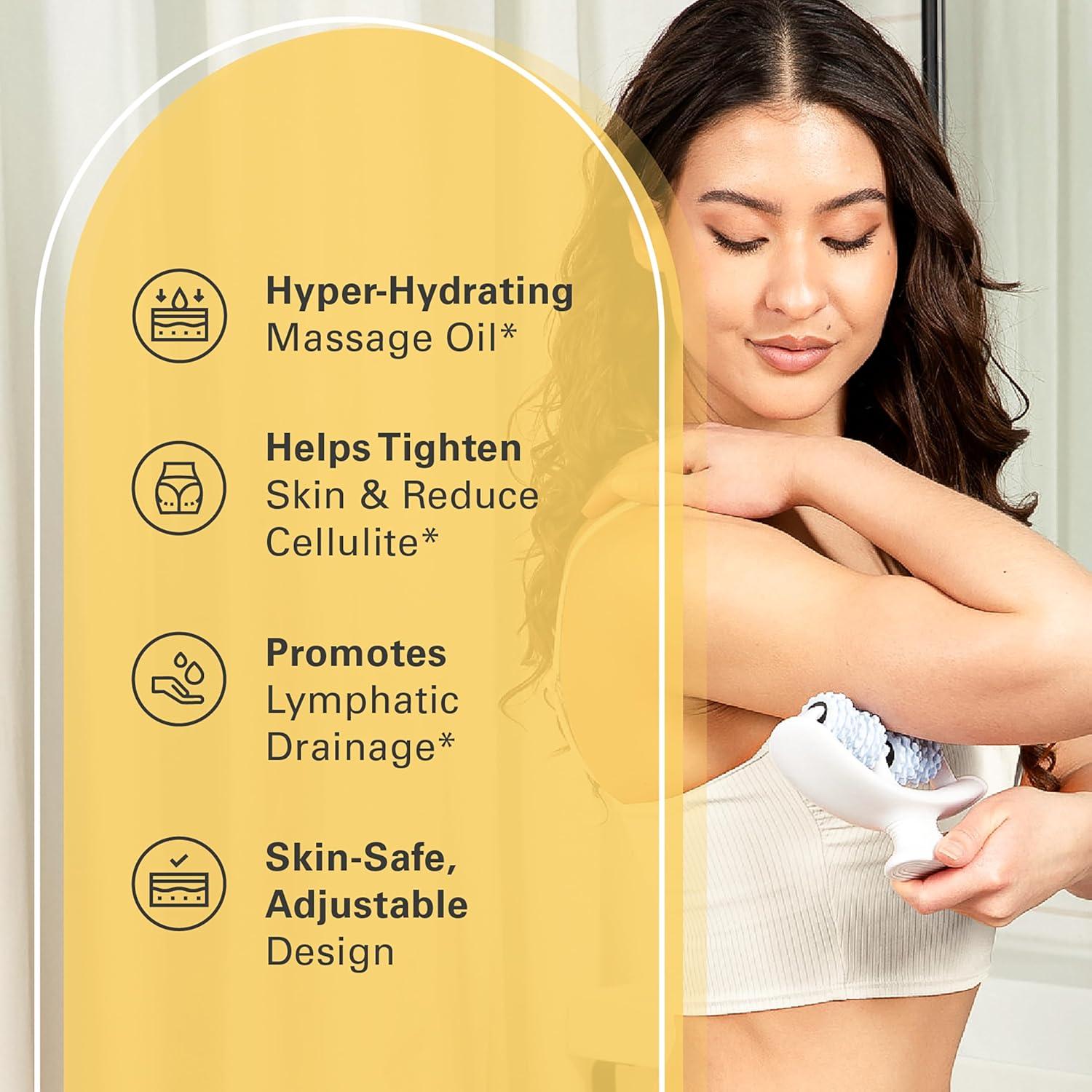 imageArnica Sore Muscle Massage Oil with Collagen Stem Cells and Menthol AntiCellulite Therapy for Full Body FastAbsorbing Multipurpose Treatment 8 fl oz by M3 NaturalsAnti Cellulite Oil and Lymphatic Drainage Massager Kit