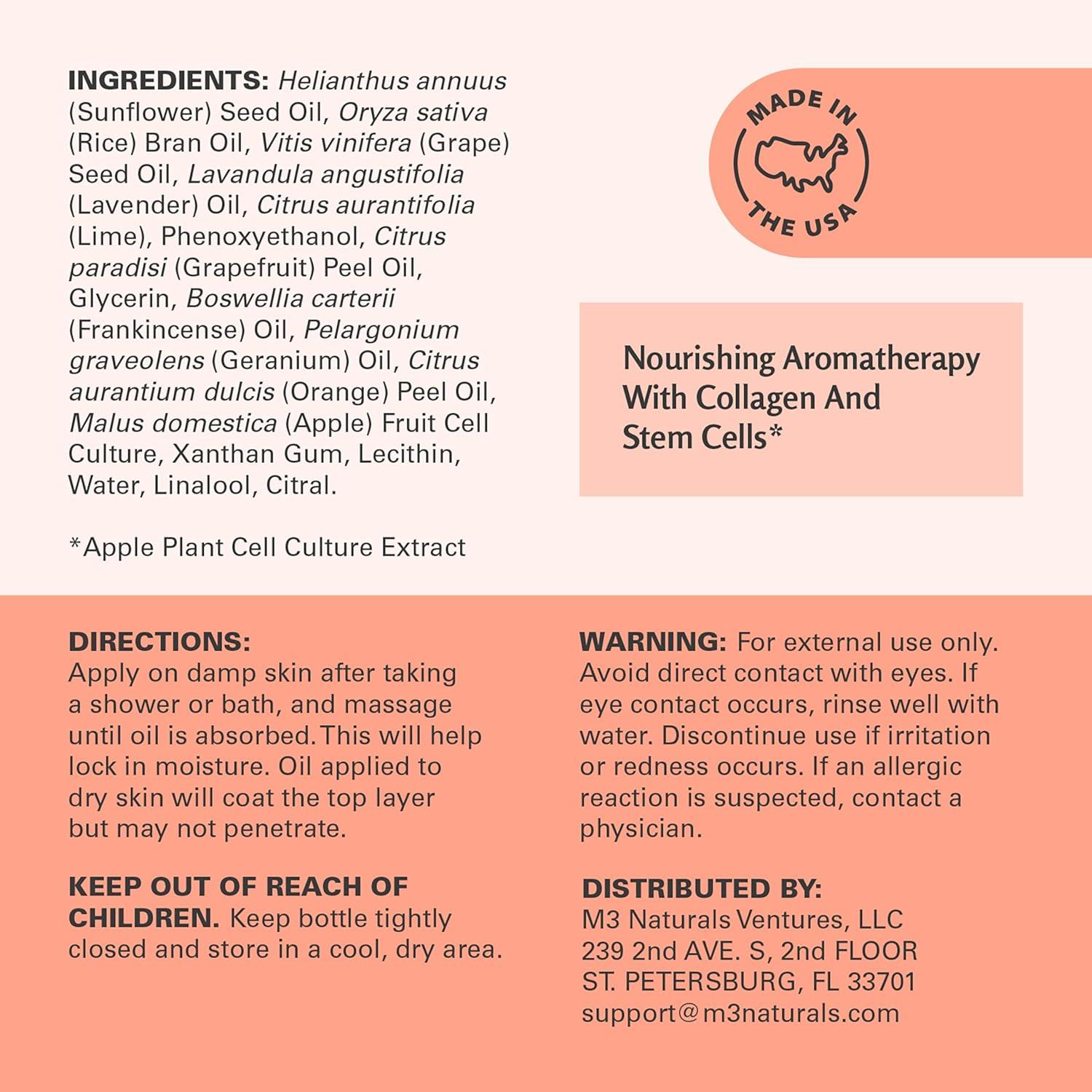 imageArnica Sore Muscle Massage Oil with Collagen Stem Cells and Menthol AntiCellulite Therapy for Full Body FastAbsorbing Multipurpose Treatment 8 fl oz by M3 NaturalsFrankincense Oil