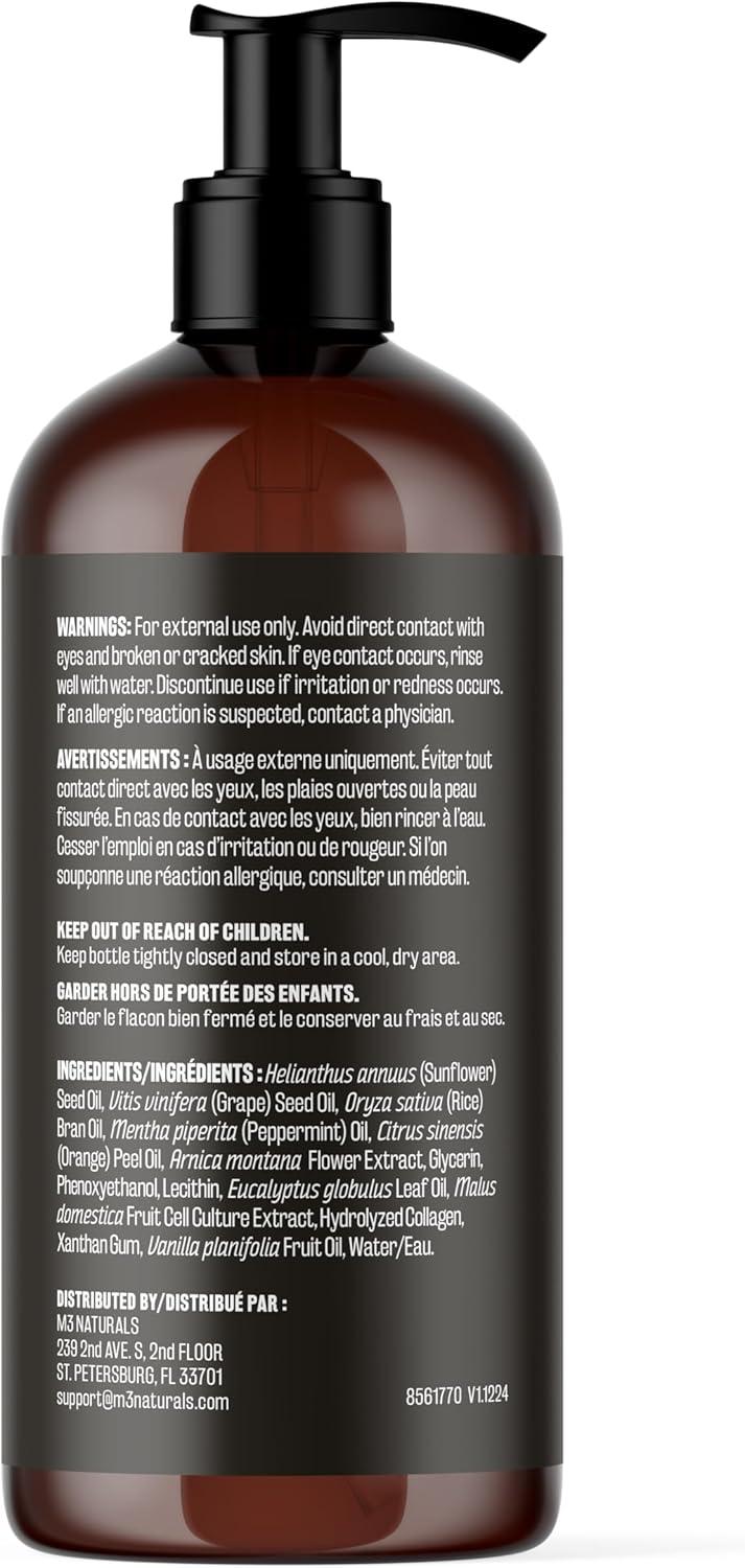 imageArnica Sore Muscle Massage Oil with Collagen Stem Cells and Menthol AntiCellulite Therapy for Full Body FastAbsorbing Multipurpose Treatment 8 fl oz by M3 NaturalsSore Muscle 1 Pack