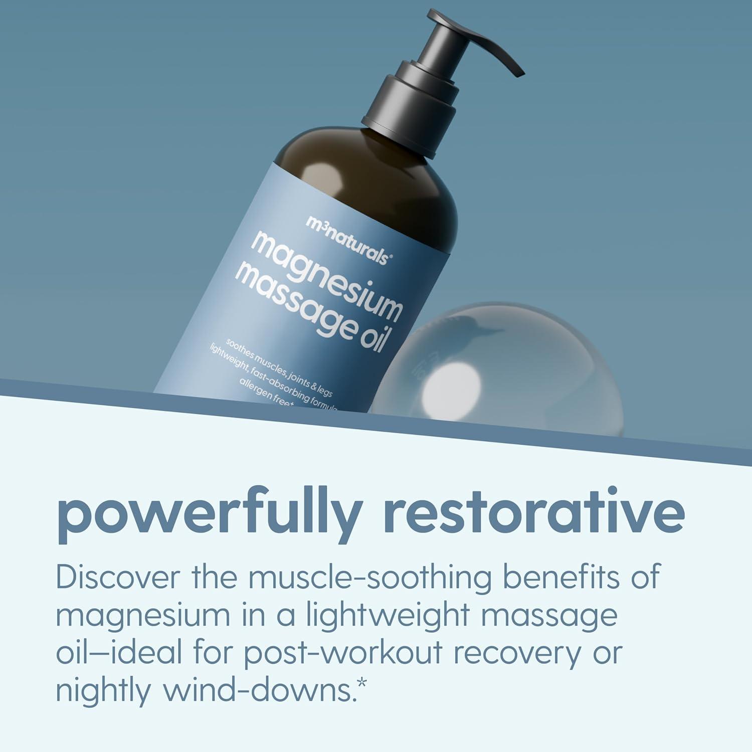 imageArnica Sore Muscle Massage Oil with Collagen Stem Cells and Menthol AntiCellulite Therapy for Full Body FastAbsorbing Multipurpose Treatment 8 fl oz by M3 NaturalsMagnesium Massage Oil Pack of 1