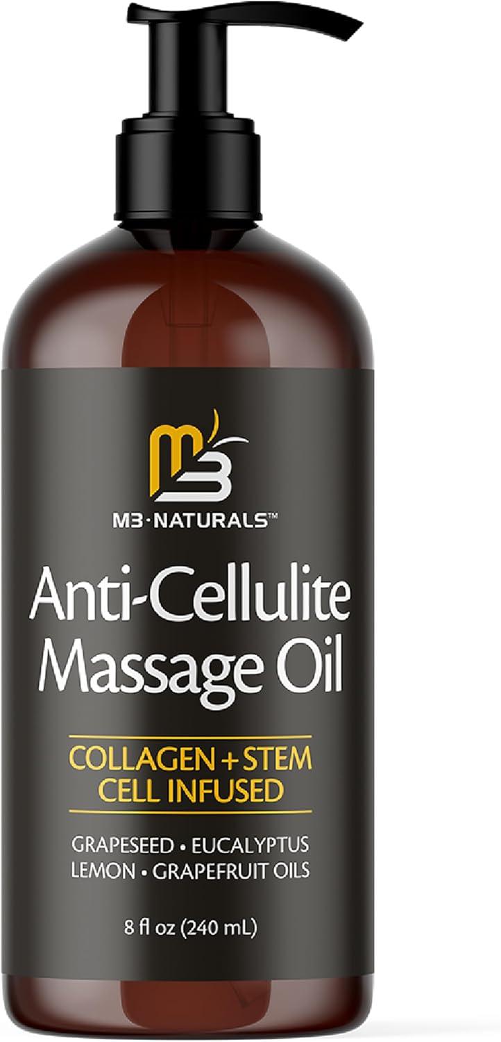 imageArnica Sore Muscle Massage Oil with Collagen Stem Cells and Menthol AntiCellulite Therapy for Full Body FastAbsorbing Multipurpose Treatment 8 fl oz by M3 NaturalsAnti Cellulite Oil and Lymphatic Drainage Massager Kit