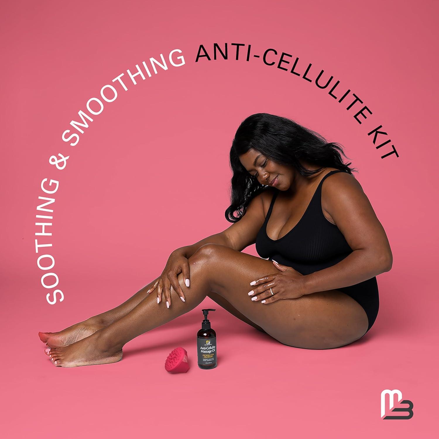 imageArnica Sore Muscle Massage Oil with Collagen Stem Cells and Menthol AntiCellulite Therapy for Full Body FastAbsorbing Multipurpose Treatment 8 fl oz by M3 NaturalsAntiCellulite Oil Silicone Body Brush