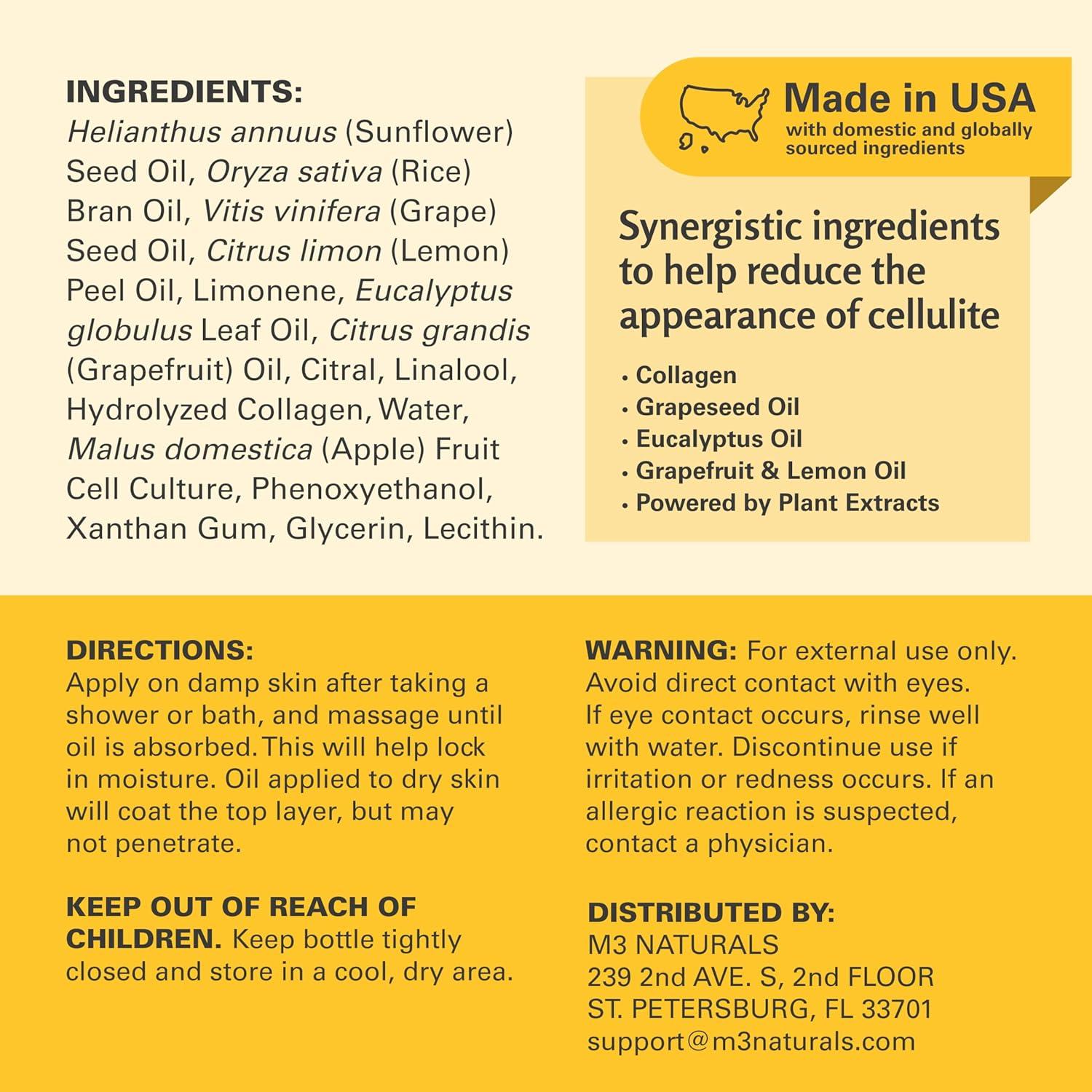 imageArnica Sore Muscle Massage Oil with Collagen Stem Cells and Menthol AntiCellulite Therapy for Full Body FastAbsorbing Multipurpose Treatment 8 fl oz by M3 NaturalsAntiCellulite Oil Pack of 1