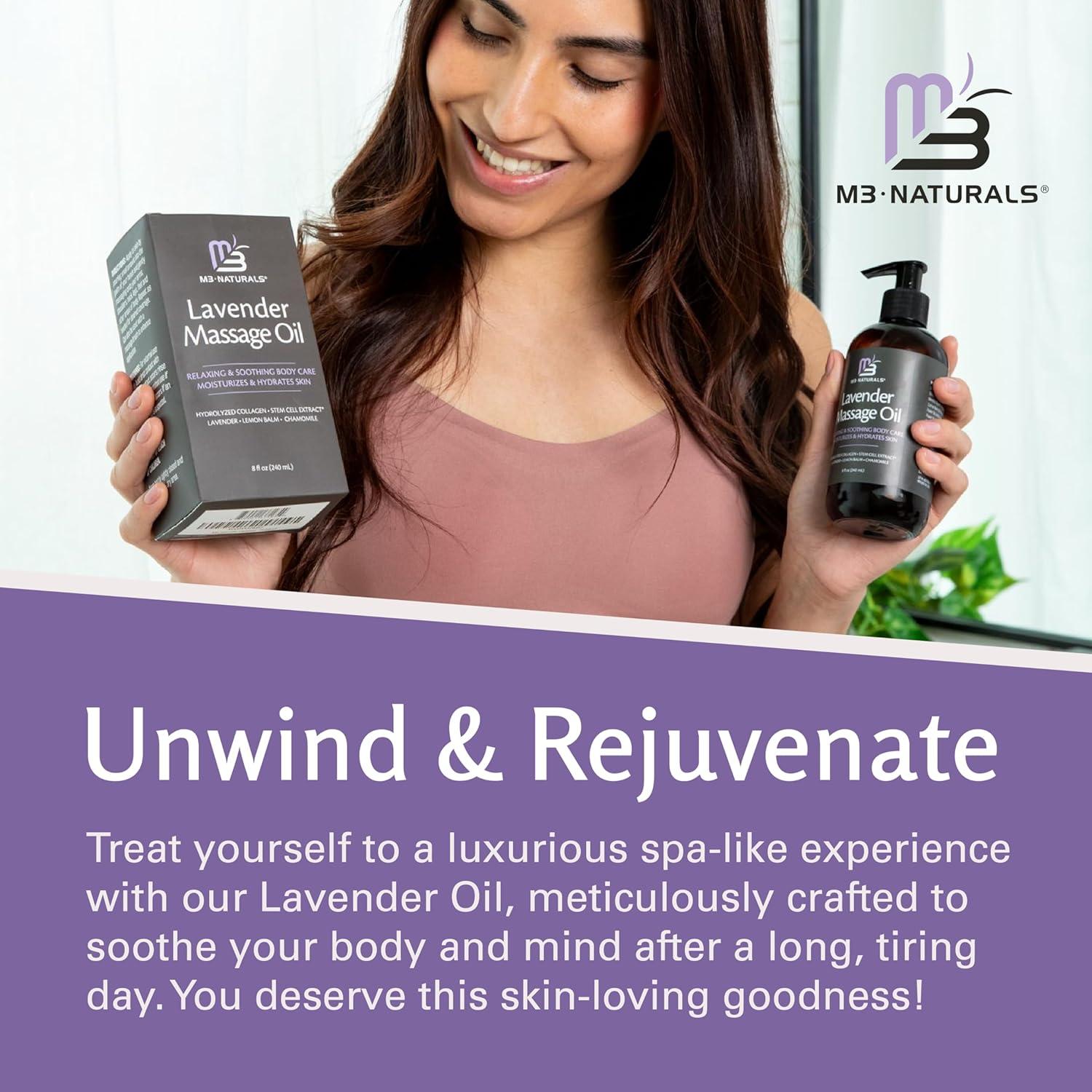 imageArnica Sore Muscle Massage Oil with Collagen Stem Cells and Menthol AntiCellulite Therapy for Full Body FastAbsorbing Multipurpose Treatment 8 fl oz by M3 NaturalsLavender 1 Pack