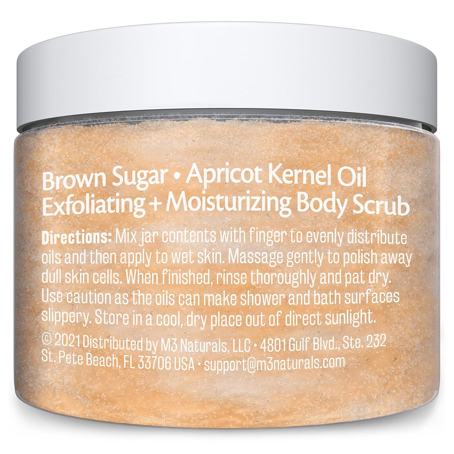 imageBrown Sugar Scrub Face Foot ampamp Body Exfoliator Infused with Collagen and Stem Cell Exfoliating Salt Body Scrub for Toning Skin Cellulite Skin Care 12oz by M3 NaturalsBrown Sugar