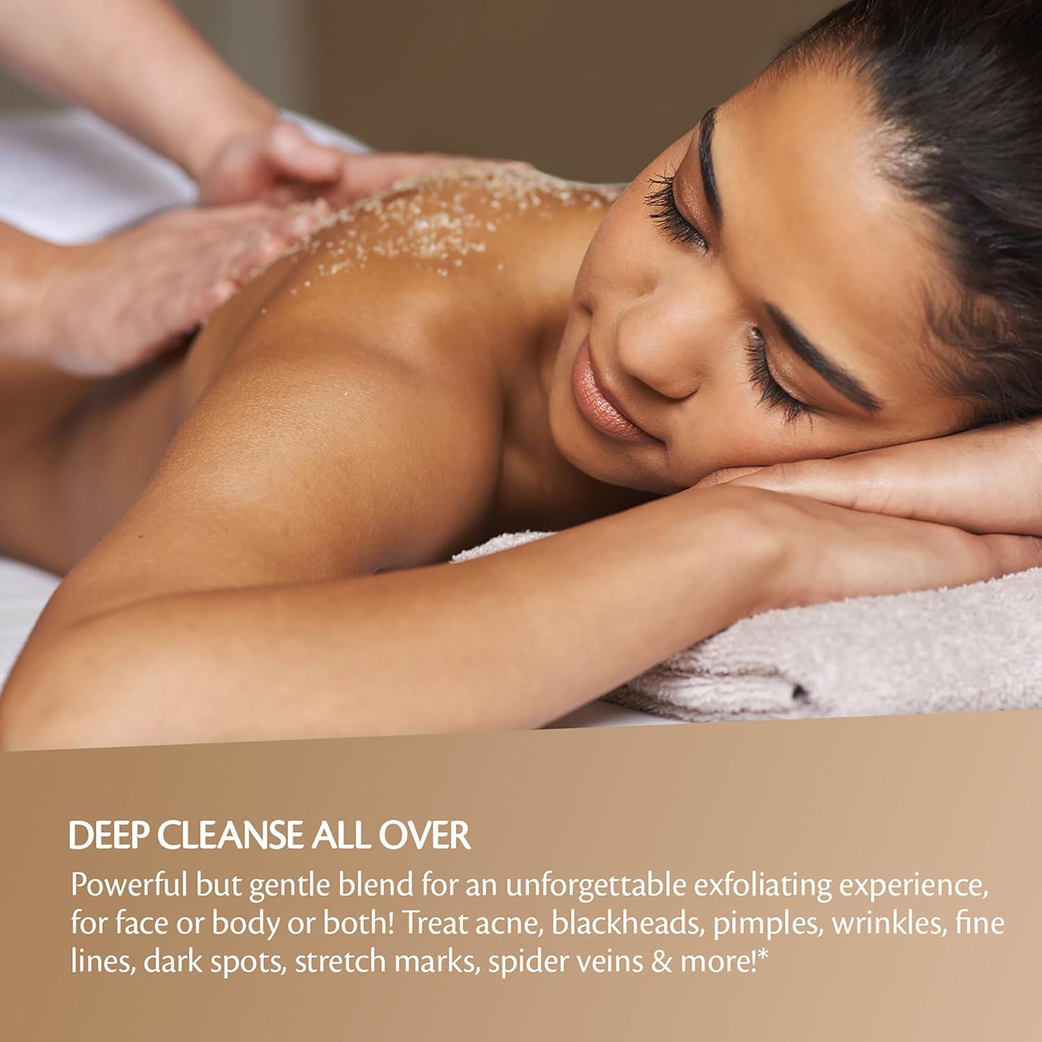 imageBrown Sugar Scrub Face Foot ampamp Body Exfoliator Infused with Collagen and Stem Cell Exfoliating Salt Body Scrub for Toning Skin Cellulite Skin Care 12oz by M3 NaturalsBrown Sugar