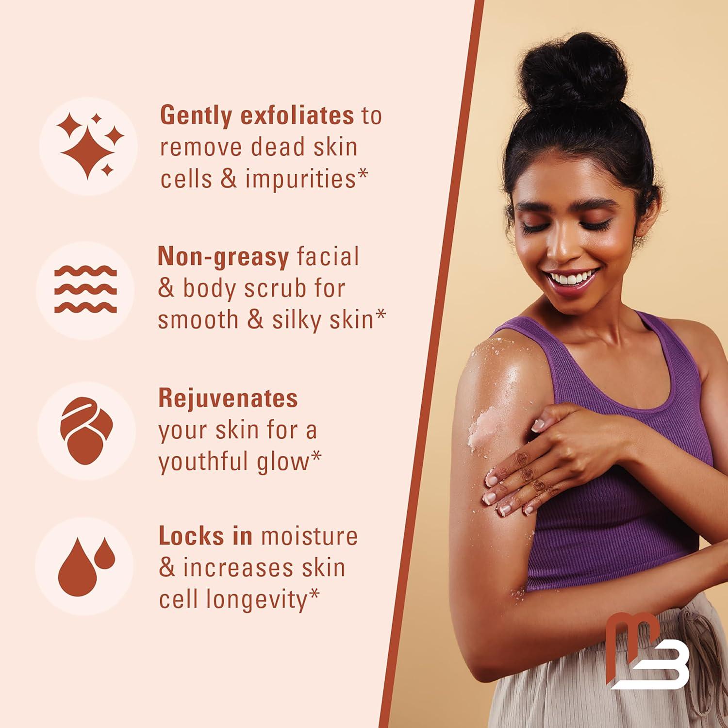 imageBrown Sugar Scrub Face Foot ampamp Body Exfoliator Infused with Collagen and Stem Cell Exfoliating Salt Body Scrub for Toning Skin Cellulite Skin Care 12oz by M3 NaturalsHimalayan Scrub 16 Ounce Pack of 1