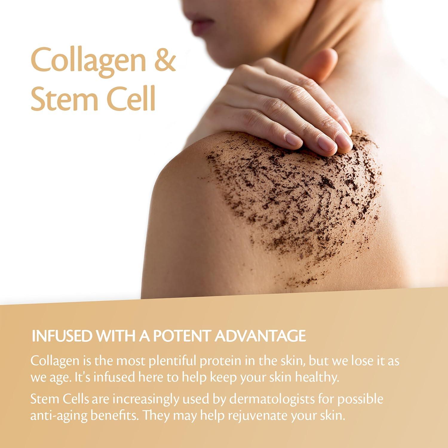 imageBrown Sugar Scrub Face Foot ampamp Body Exfoliator Infused with Collagen and Stem Cell Exfoliating Salt Body Scrub for Toning Skin Cellulite Skin Care 12oz by M3 NaturalsArabica Coffee 12 Ounce Pack of 1