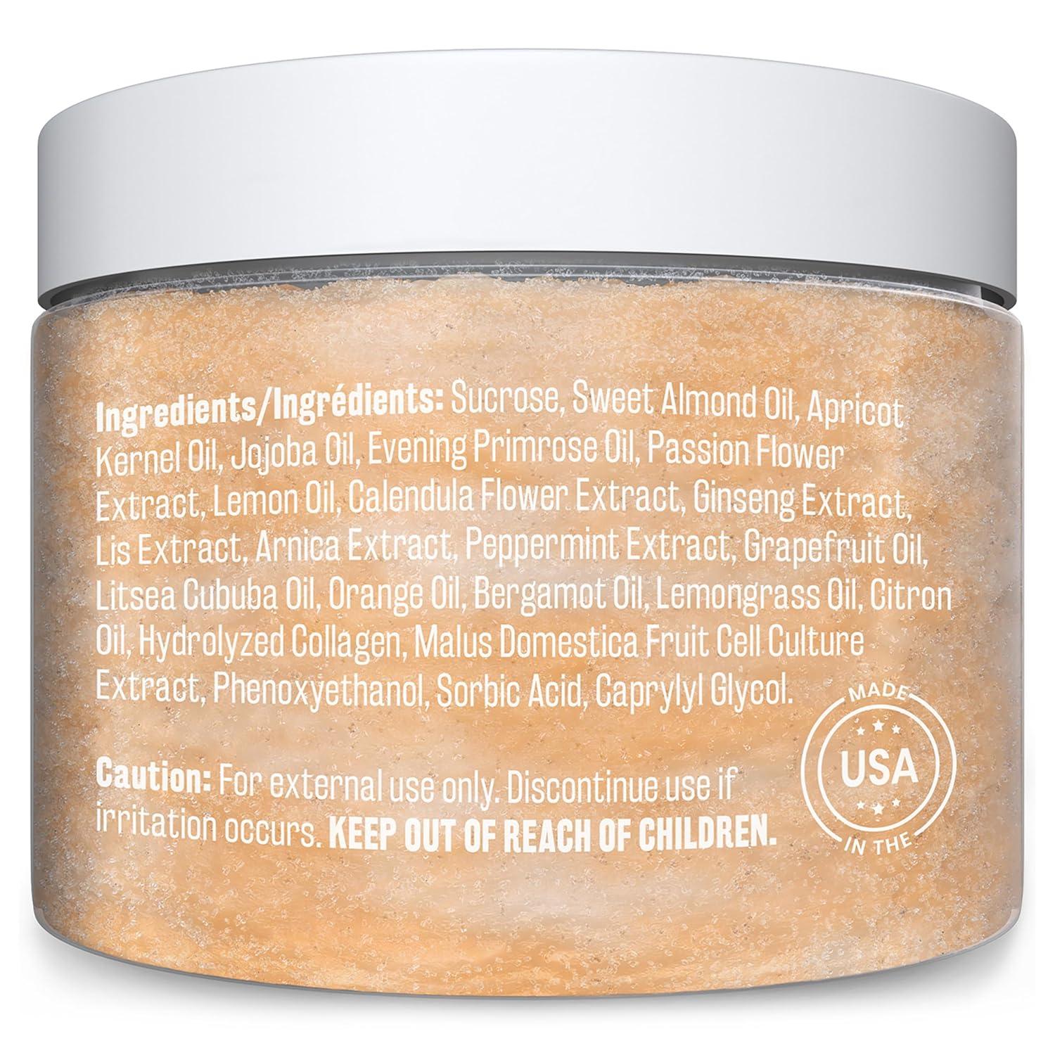 imageBrown Sugar Scrub Face Foot ampamp Body Exfoliator Infused with Collagen and Stem Cell Exfoliating Salt Body Scrub for Toning Skin Cellulite Skin Care 12oz by M3 NaturalsBrown Sugar