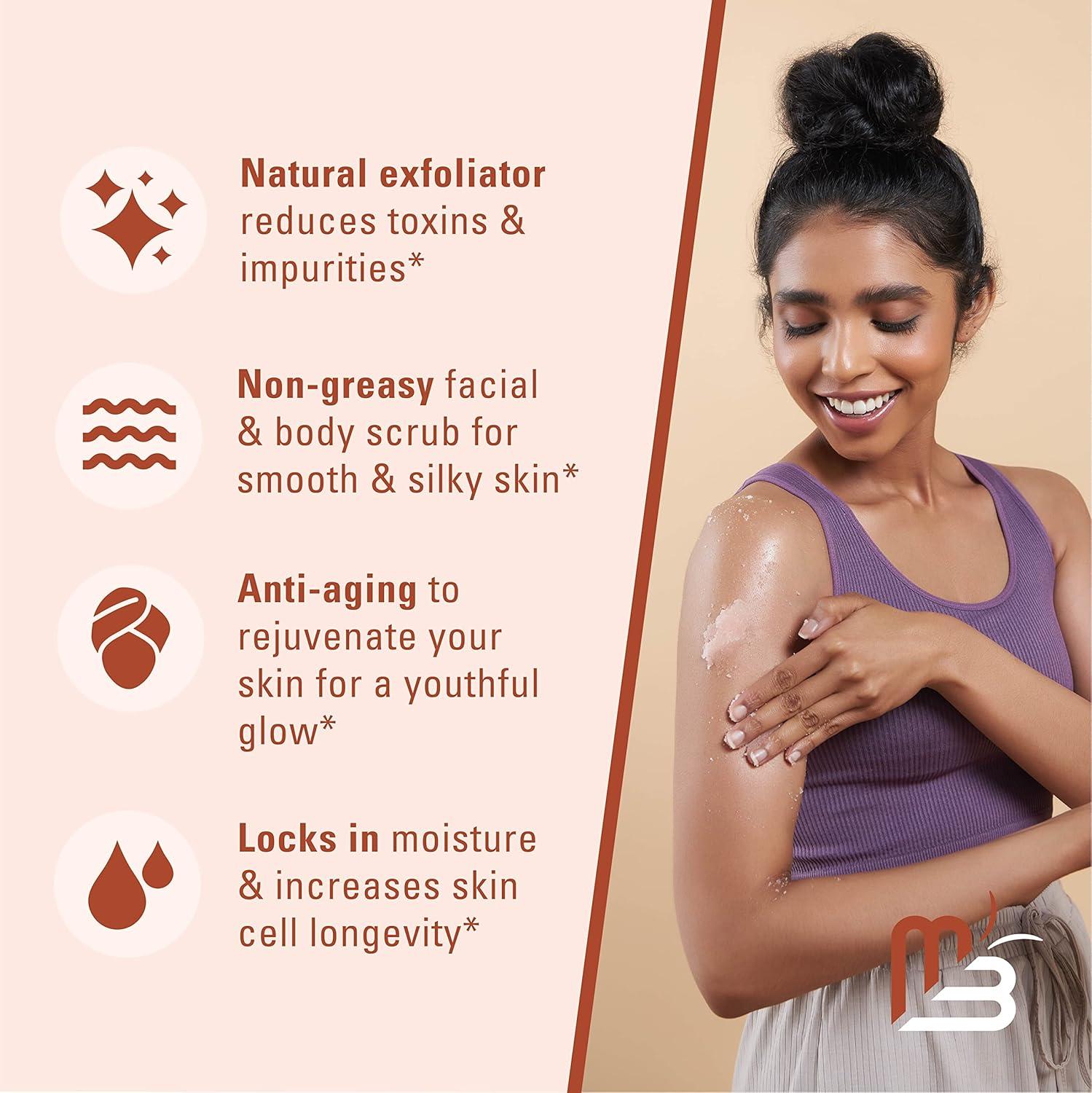 imageBrown Sugar Scrub Face Foot ampamp Body Exfoliator Infused with Collagen and Stem Cell Exfoliating Salt Body Scrub for Toning Skin Cellulite Skin Care 12oz by M3 Naturals1200 Ounce Pack of 2