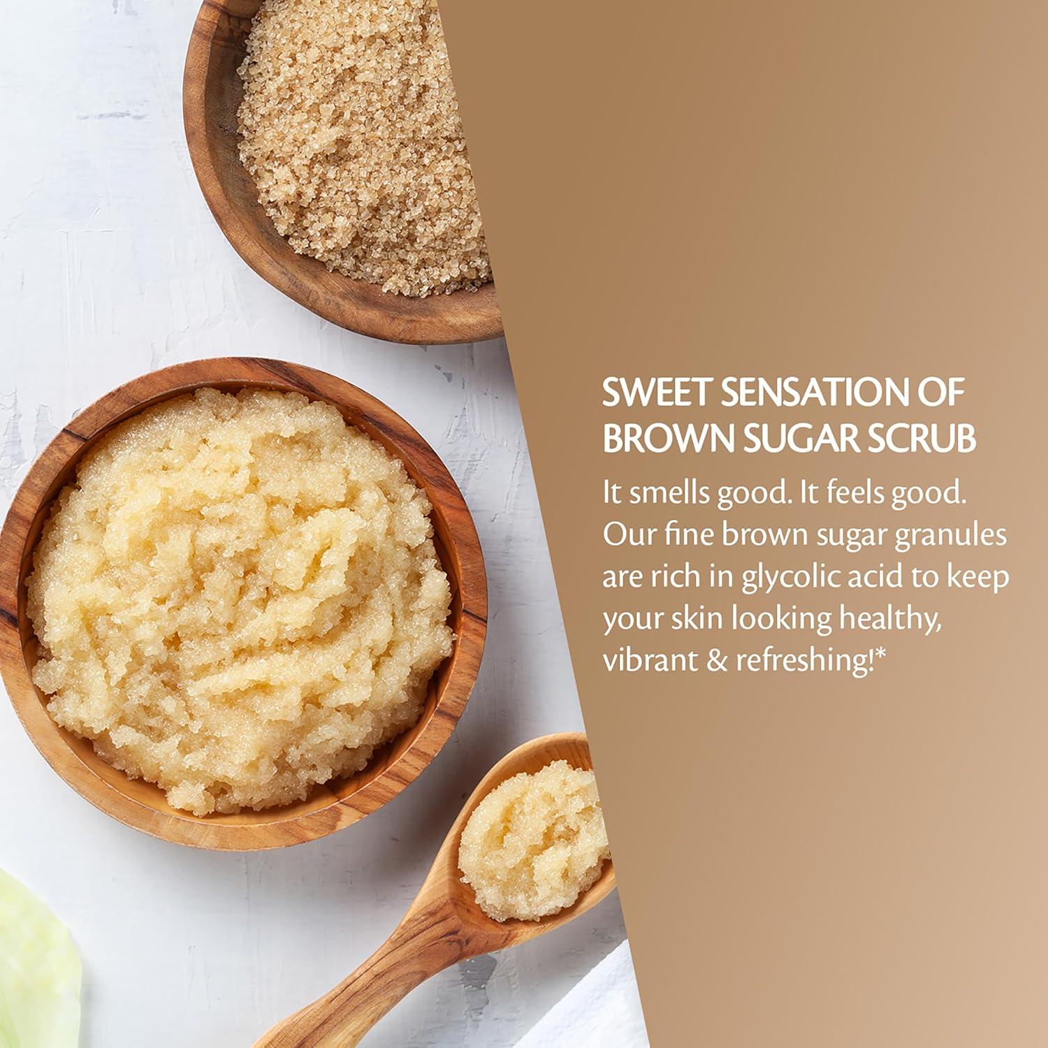 imageBrown Sugar Scrub Face Foot ampamp Body Exfoliator Infused with Collagen and Stem Cell Exfoliating Salt Body Scrub for Toning Skin Cellulite Skin Care 12oz by M3 NaturalsBrown Sugar