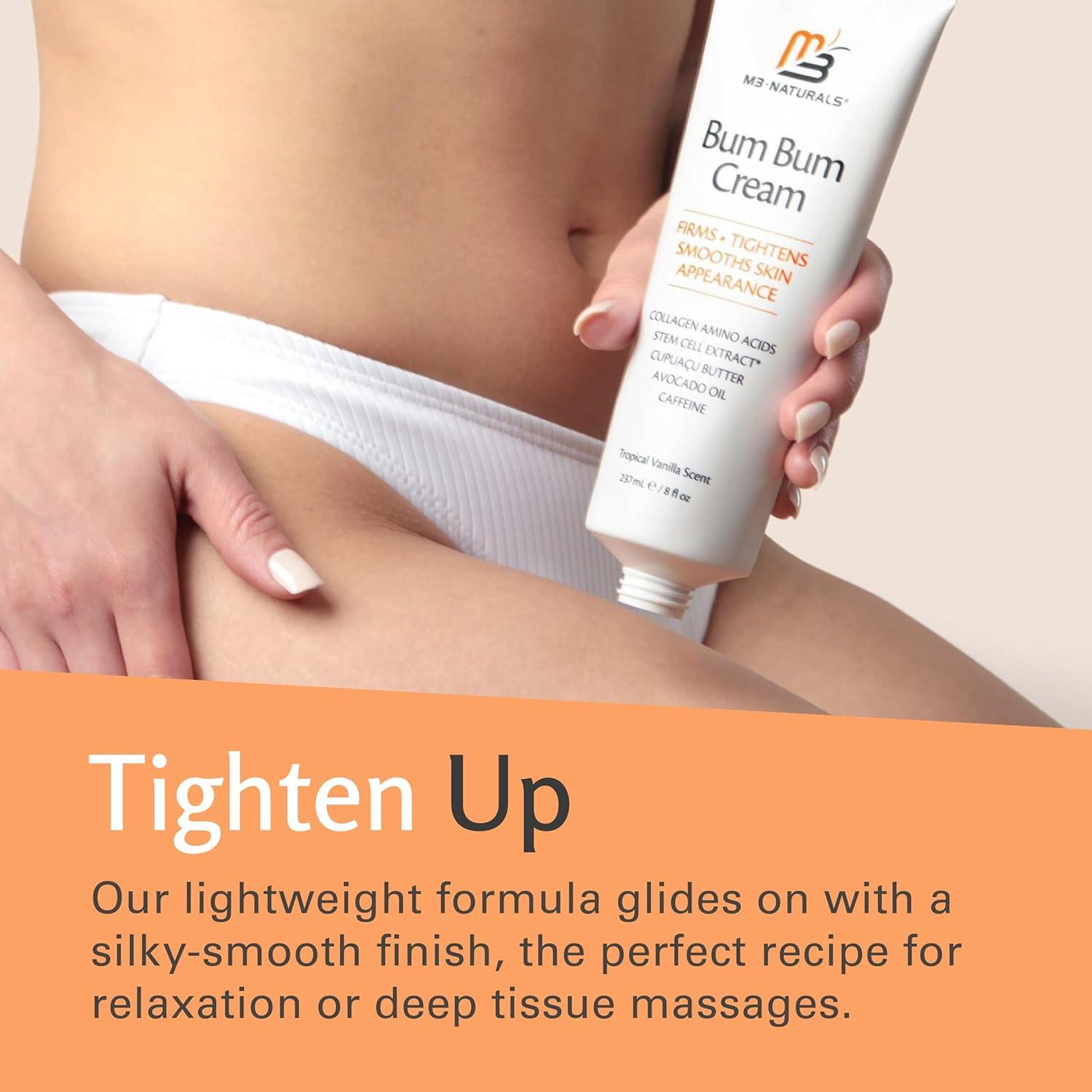 imageBum Bum Cream with Lemon Vanilla Scent 2in1 Skin Care Cellulite Treatment ampamp Massage Lotion NonGreasy Skin Tightening for Firm Butt Belly and Thighs with Cupuau Collagen and Caffeine 8 Fl OzBum Bum Cream