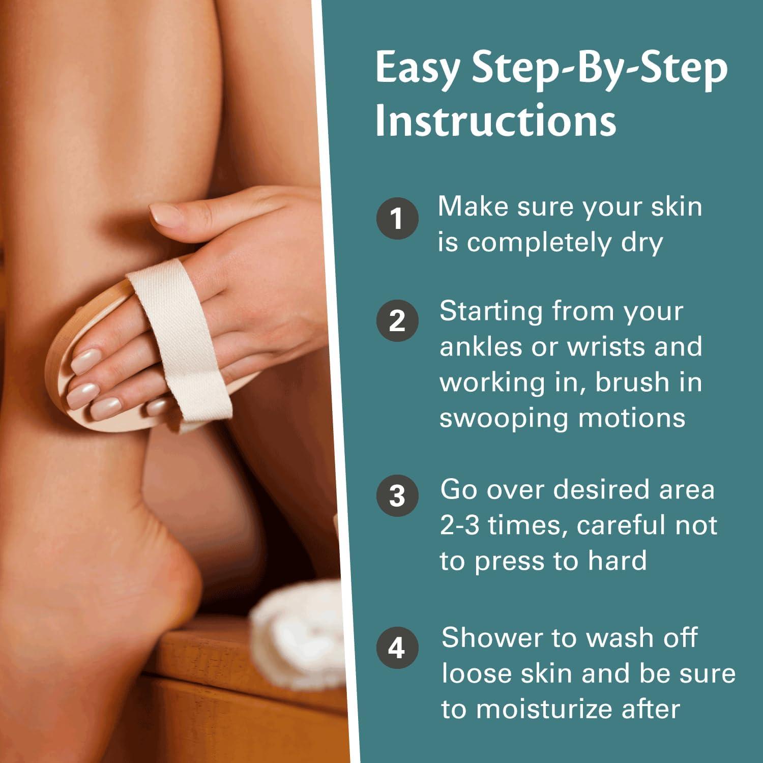 imageCellulite Massager Brush AntiCellulite Silicone Body Scrubber for Skin Smoothing Toning and Firming Handheld Exfoliator for Scalp and Muscles by M3 NaturalsFirm Dry Brush