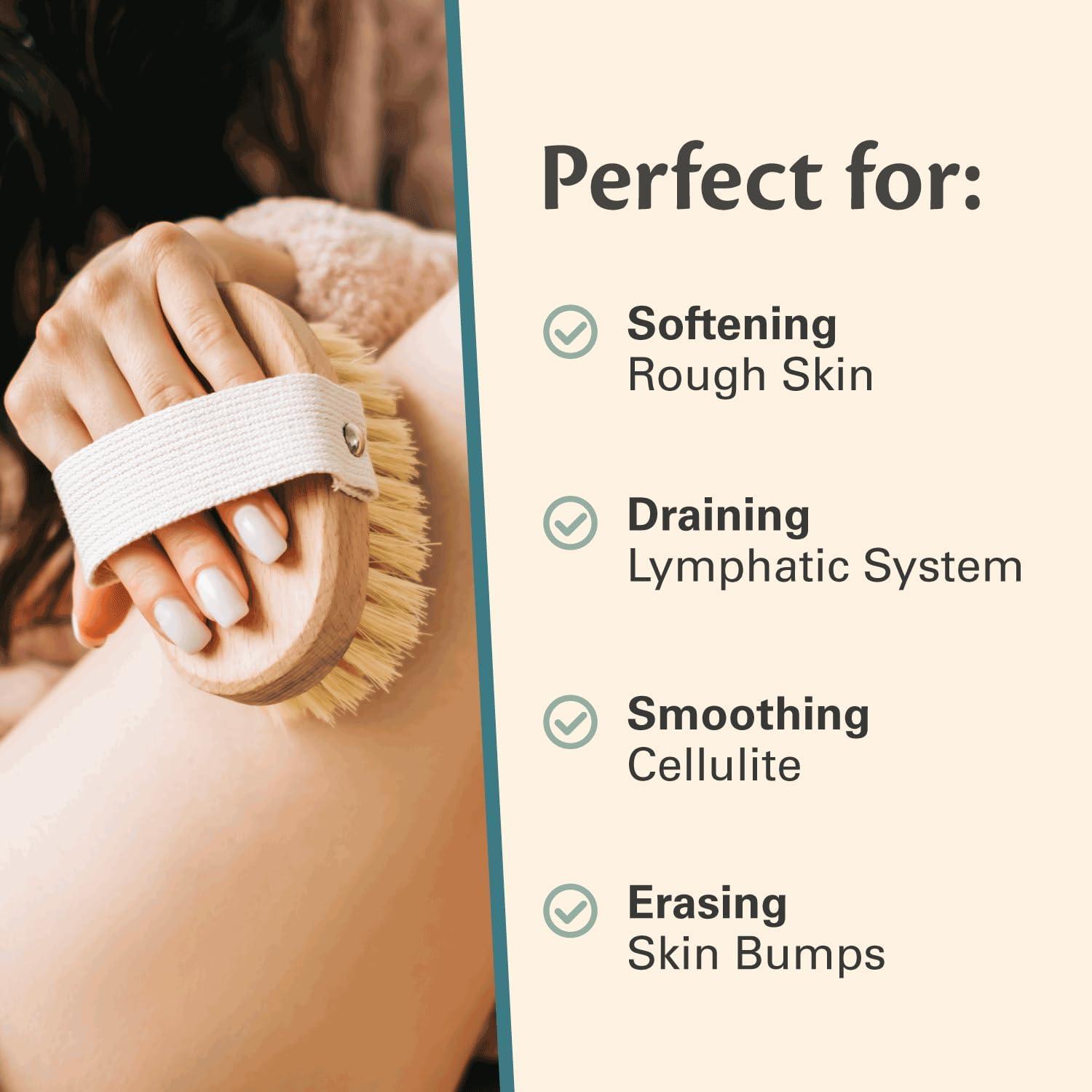 imageCellulite Massager Brush AntiCellulite Silicone Body Scrubber for Skin Smoothing Toning and Firming Handheld Exfoliator for Scalp and Muscles by M3 NaturalsFirm Dry Brush