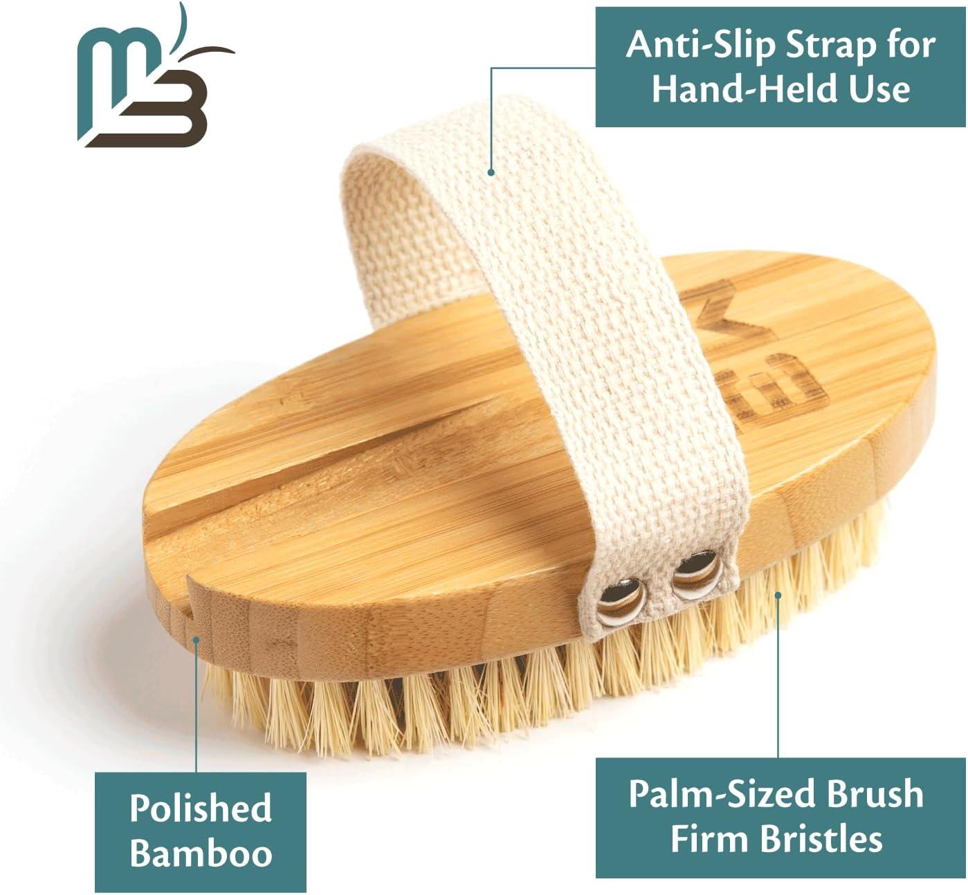 imageCellulite Massager Brush AntiCellulite Silicone Body Scrubber for Skin Smoothing Toning and Firming Handheld Exfoliator for Scalp and Muscles by M3 NaturalsFirm Dry Brush