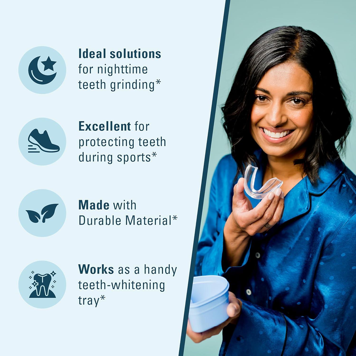 imageDental Mouth Guards for Teeth Grinding ampamp Clenching Custom Fit Nighttime Protection Anti Teeth Grinding Guard for Sleeping for Adults ampamp Kids Includes 4 Total BPA Free Guards ampamp 1 Case by M3 Naturals