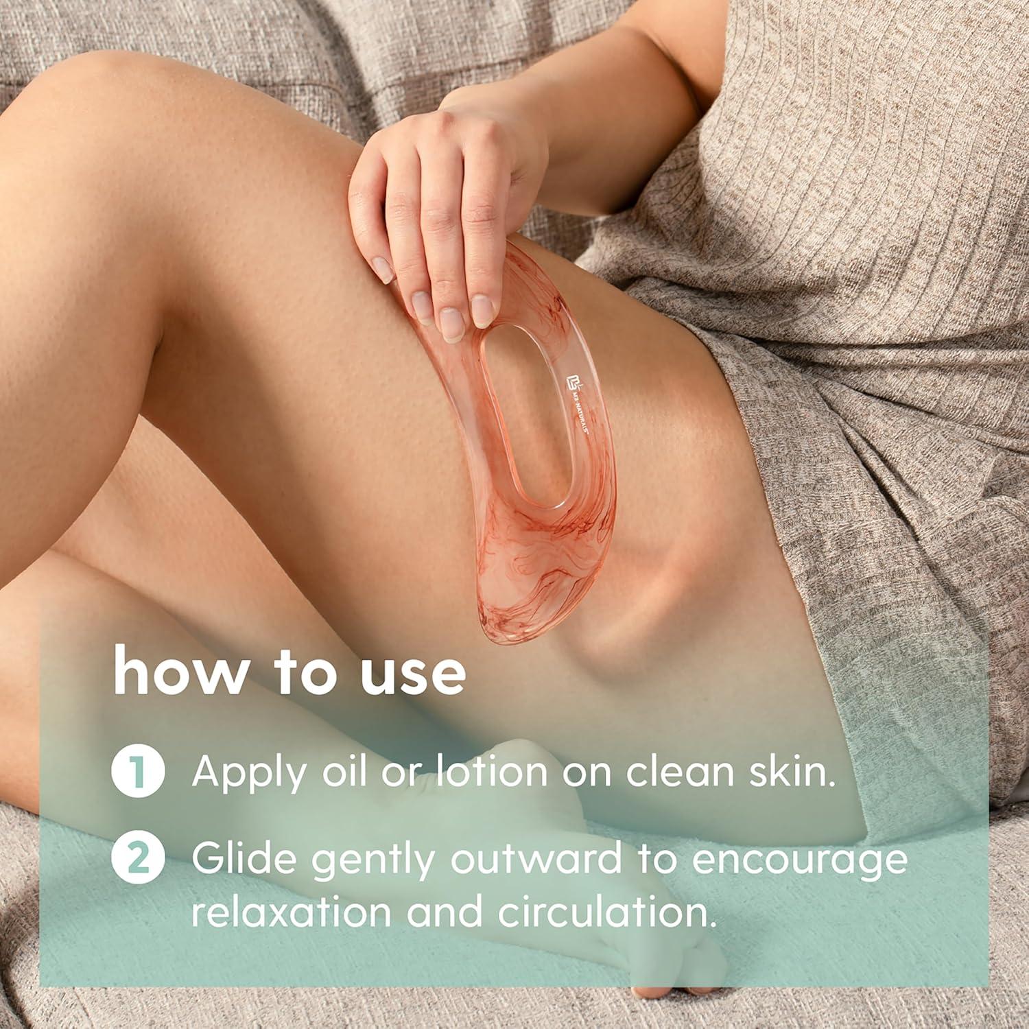 imageM3 Naturals Anti Cellulite Roller ampamp Lymphatic Drainage Massager Fascia Blaster for Contoured ampamp Smoother Skin Tool for Sore Arms Legs Stomach ampamp Buttocks MulticolorPink