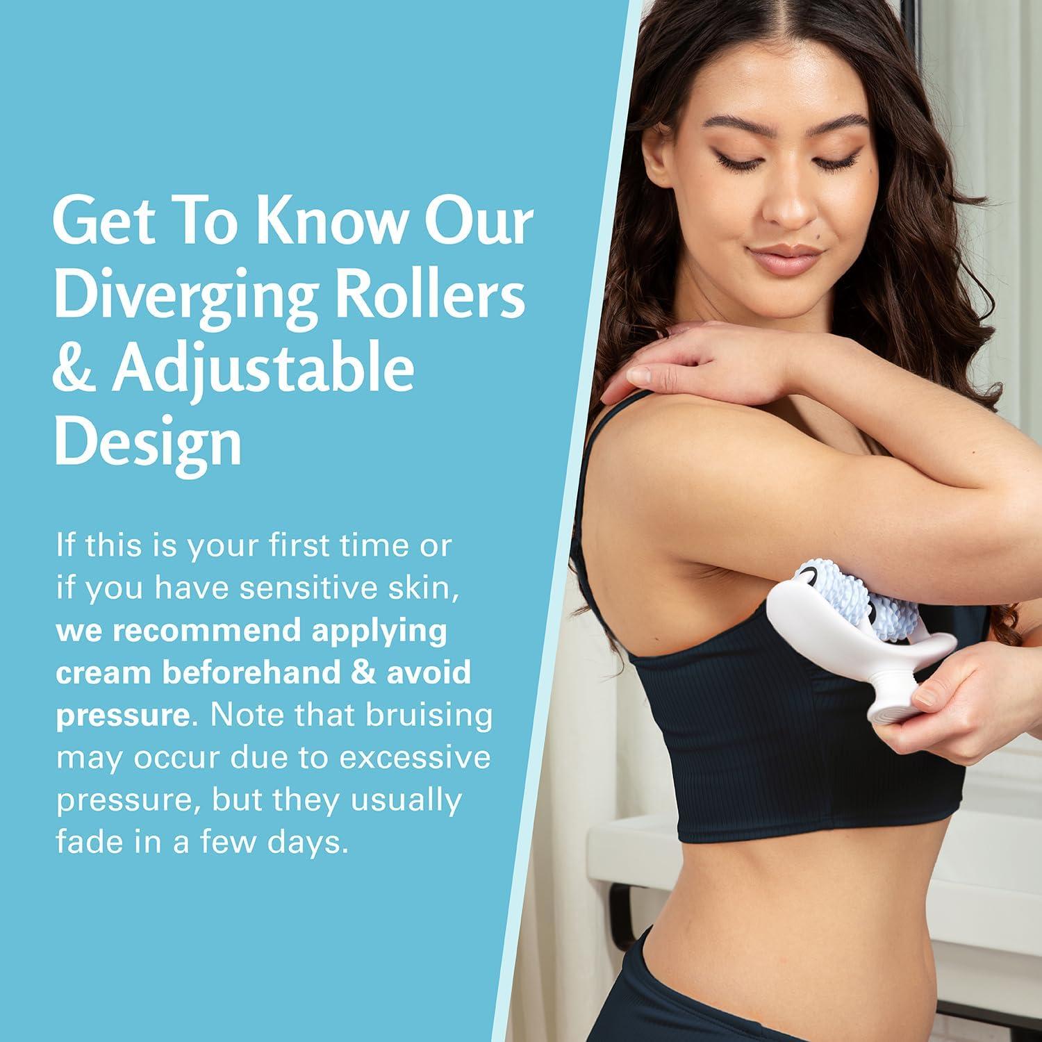 imageM3 Naturals Anti Cellulite Roller ampamp Lymphatic Drainage Massager Fascia Blaster for Contoured ampamp Smoother Skin Tool for Sore Arms Legs Stomach ampamp Buttocks MulticolorMulticolor Anti Cellulite Roller