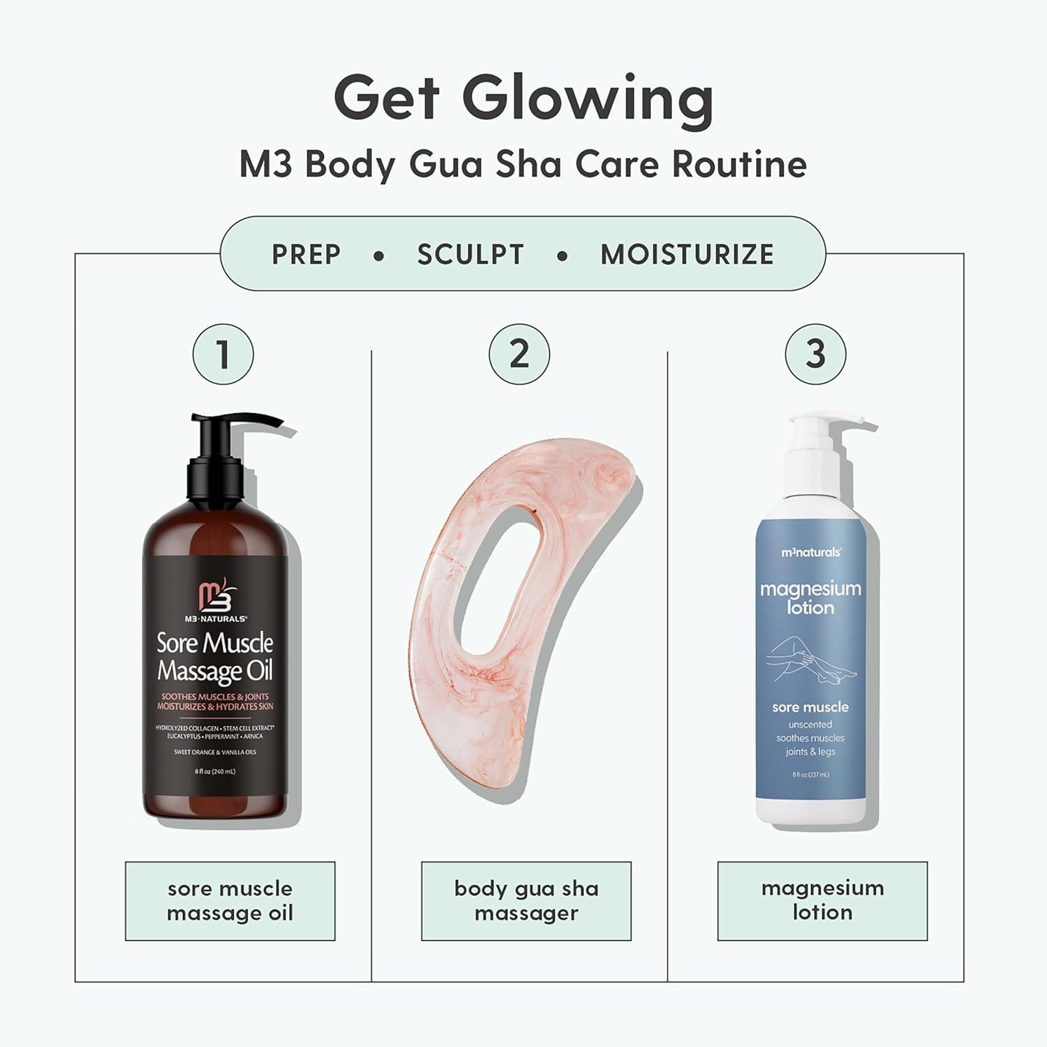 imageM3 Naturals Anti Cellulite Roller ampamp Lymphatic Drainage Massager Fascia Blaster for Contoured ampamp Smoother Skin Tool for Sore Arms Legs Stomach ampamp Buttocks MulticolorPink