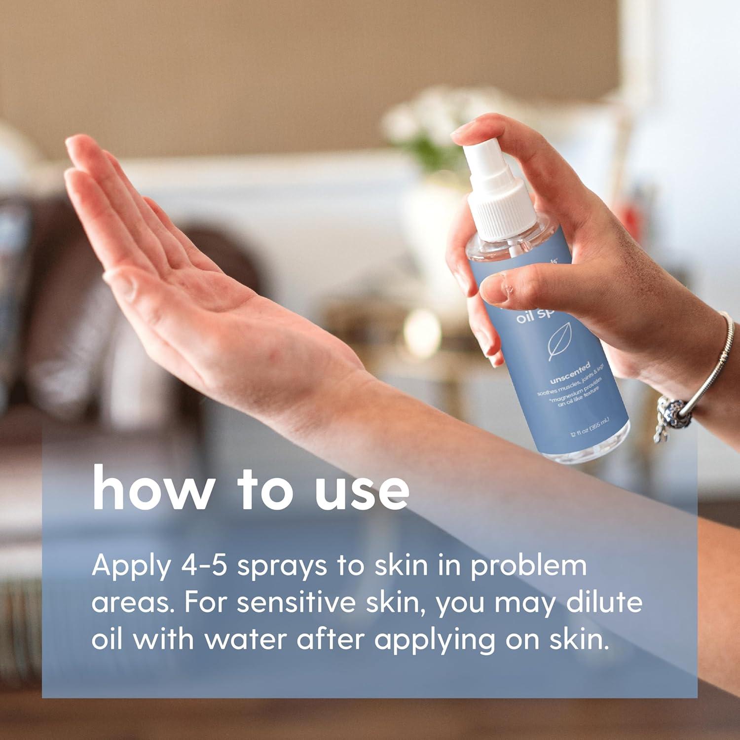 imageM3 Naturals Unscented Magnesium Lotion for Sleep ampamp Leg Cramps Suitable for Sensitive Skin Helps with Muscle Relaxation Soothes Tired Legs ampamp Foot Aches and Supports Restful Nights 8 fl ozMagnesium Oil Spray