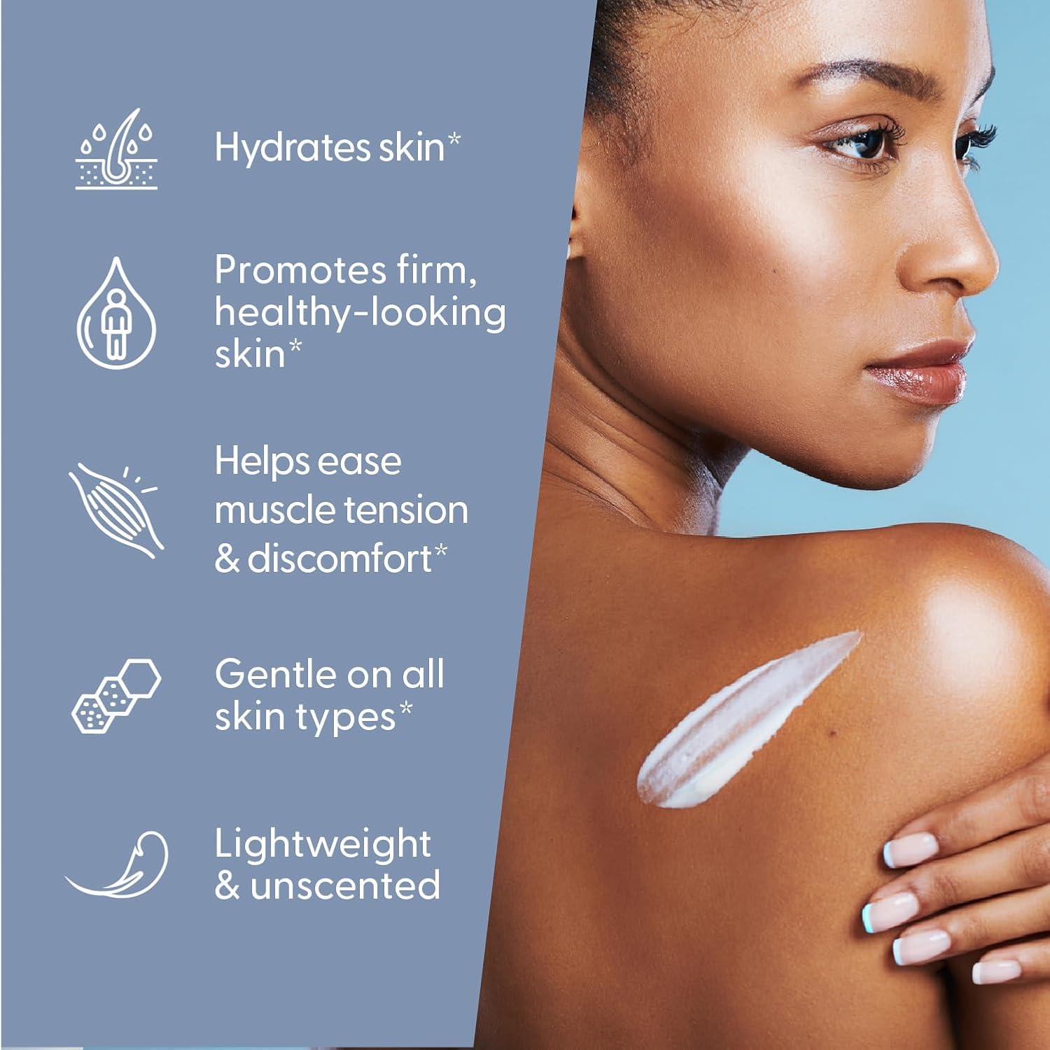 imageM3 Naturals Unscented Magnesium Lotion for Sleep ampamp Leg Cramps Suitable for Sensitive Skin Helps with Muscle Relaxation Soothes Tired Legs ampamp Foot Aches and Supports Restful Nights 8 fl ozUnscented Magnesium Lotion