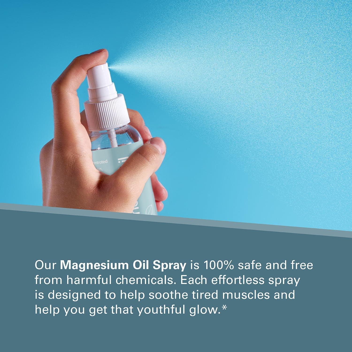 imageMagnesium Spray with Stem Cell Extract Soothes Feet Sore Muscles Joints ampamp Legs Maximum Absorption Formula for Sleep AllergenFree Vegan and FragranceFree 12 FL OZ 355 ML