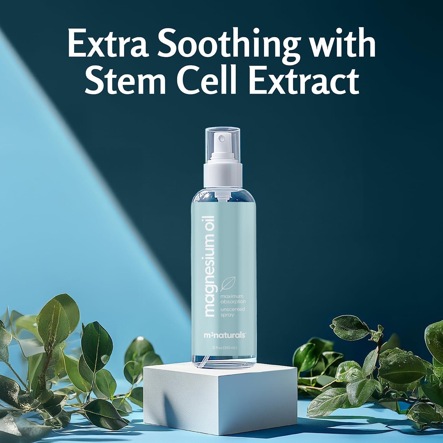 imageMagnesium Spray with Stem Cell Extract Soothes Feet Sore Muscles Joints ampamp Legs Maximum Absorption Formula for Sleep AllergenFree Vegan and FragranceFree 12 FL OZ 355 ML