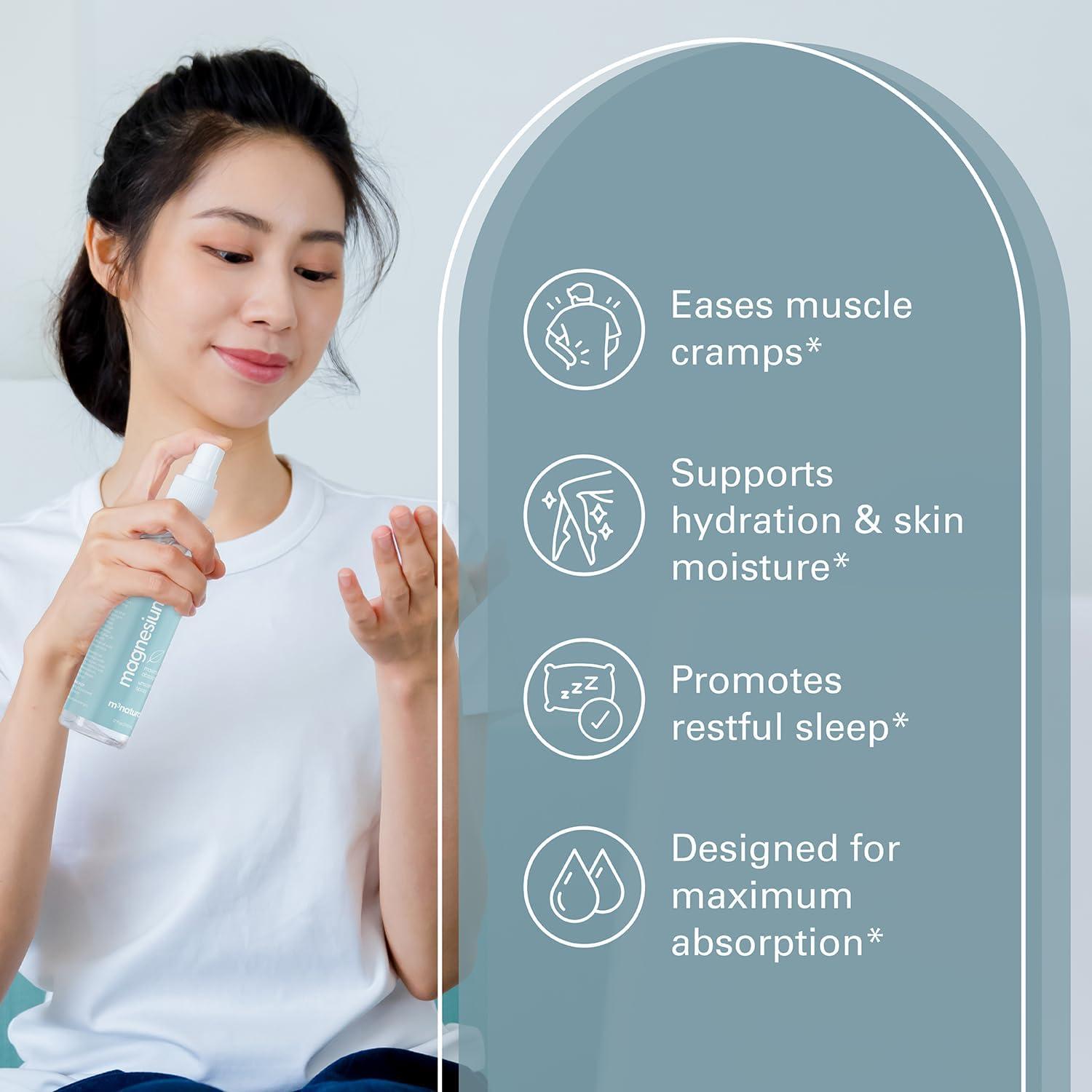 imageMagnesium Spray with Stem Cell Extract Soothes Feet Sore Muscles Joints ampamp Legs Maximum Absorption Formula for Sleep AllergenFree Vegan and FragranceFree 12 FL OZ 355 ML