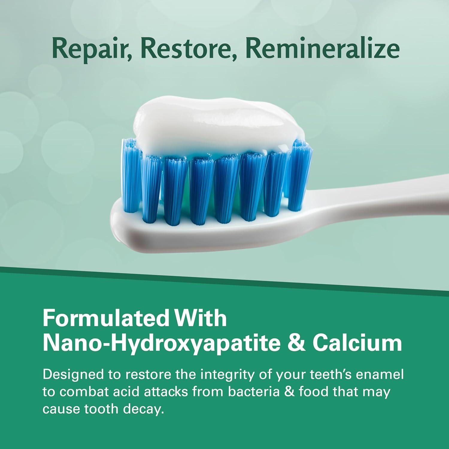 imageNano Hydroxyapatite Fluoride Free Whitening Toothpaste Calcium NonGMO Vegan Paraben Free 423 oz 120 g 1 Pack by M3 NaturalsNano Toothpaste 1Pack