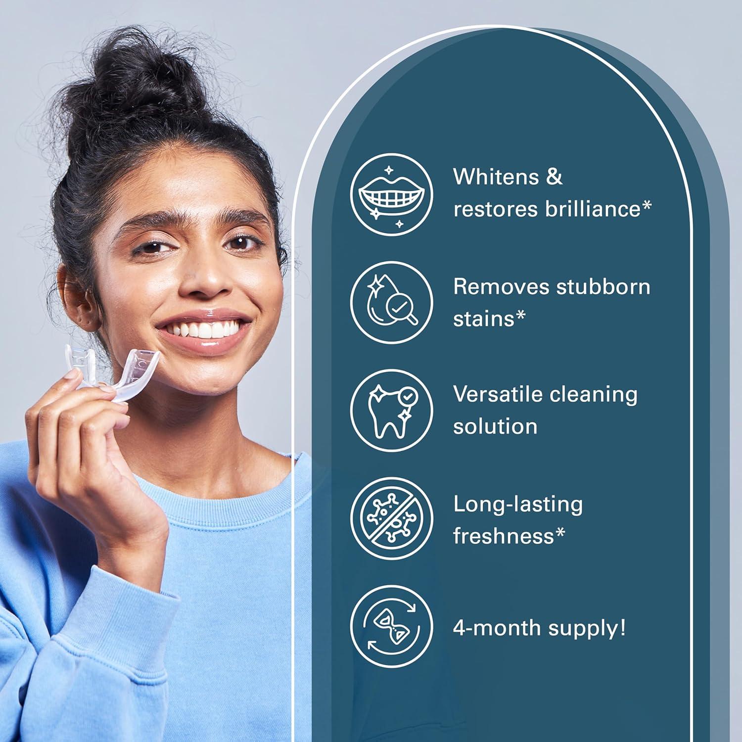 imageRetainer Cleanser Tablets Cleaner Removes Odors Discoloration Stains and Plaque 2 Month Supply Denture Cleansers Retainers Mouth Guards Denture Bath Mint by M3 NaturalsOvernight Whitening 120 Count