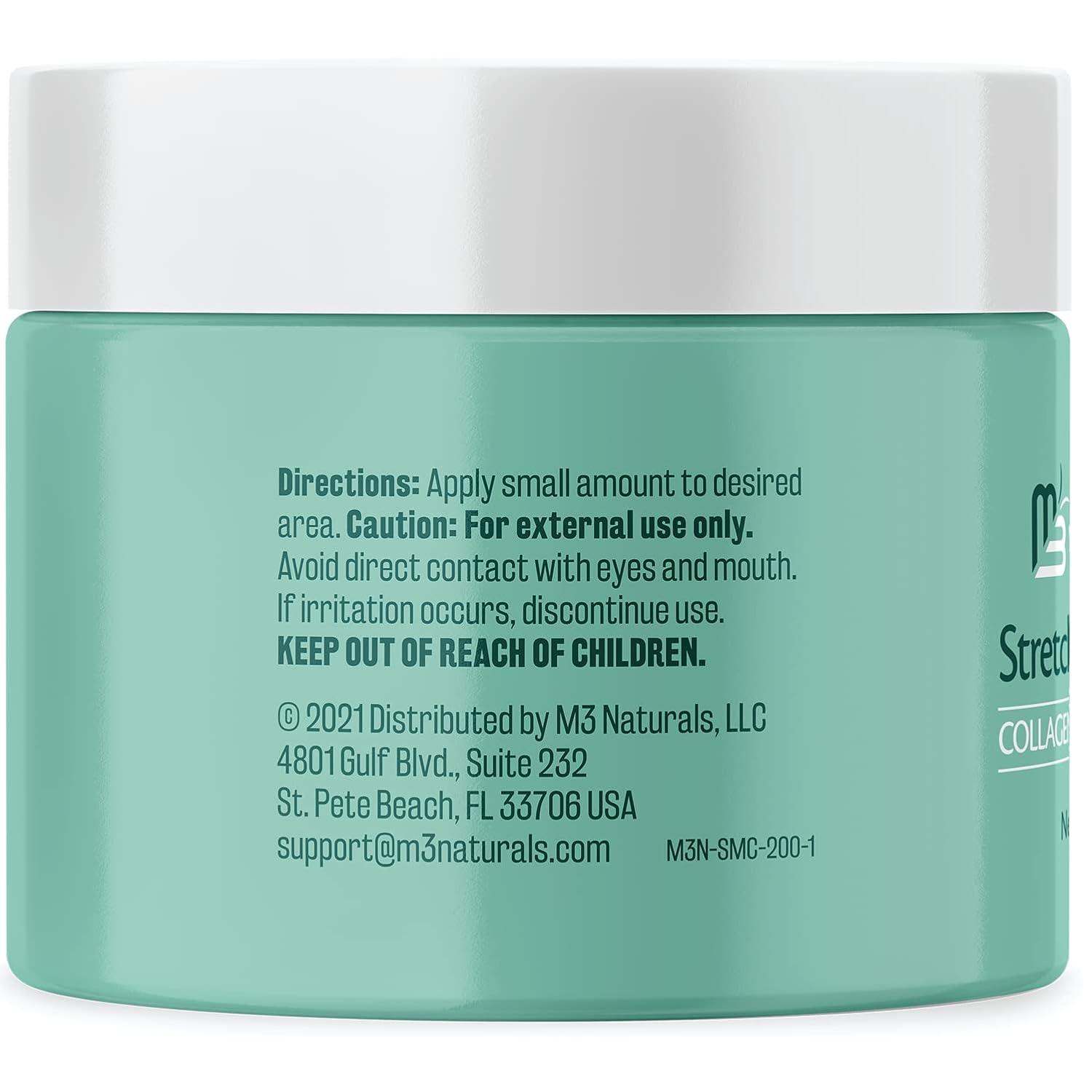 imageStretch Mark Cream Infused with Collagen ampamp Stem Cell Maternity Skincare Oil Removes Stretch Mark Prevention ampamp Scar Remover Lotion Green Tea Extract ampamp Raspberry Ketones 2oz by M3 Naturals