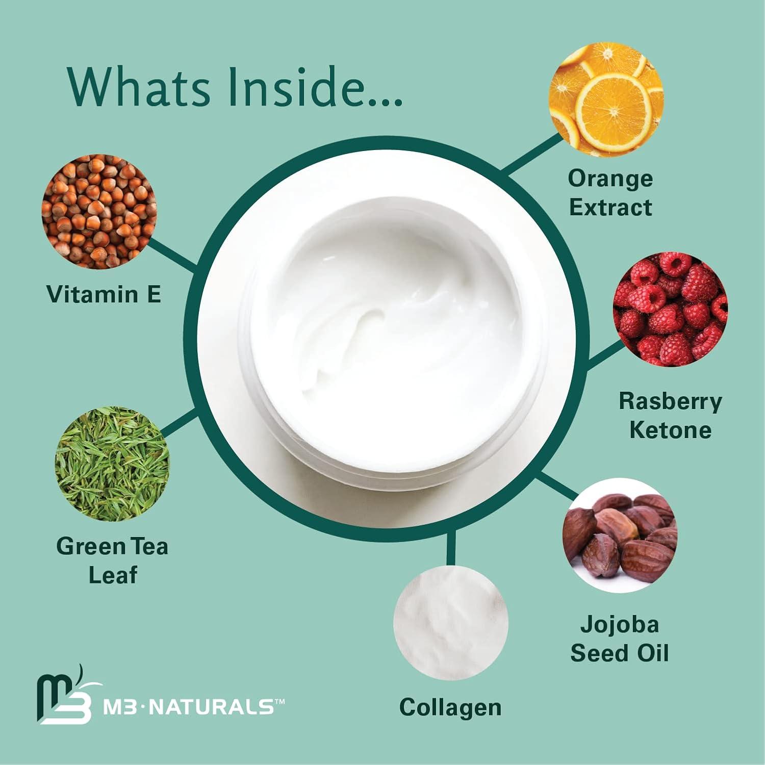 imageStretch Mark Cream Infused with Collagen ampamp Stem Cell Maternity Skincare Oil Removes Stretch Mark Prevention ampamp Scar Remover Lotion Green Tea Extract ampamp Raspberry Ketones 2oz by M3 Naturals