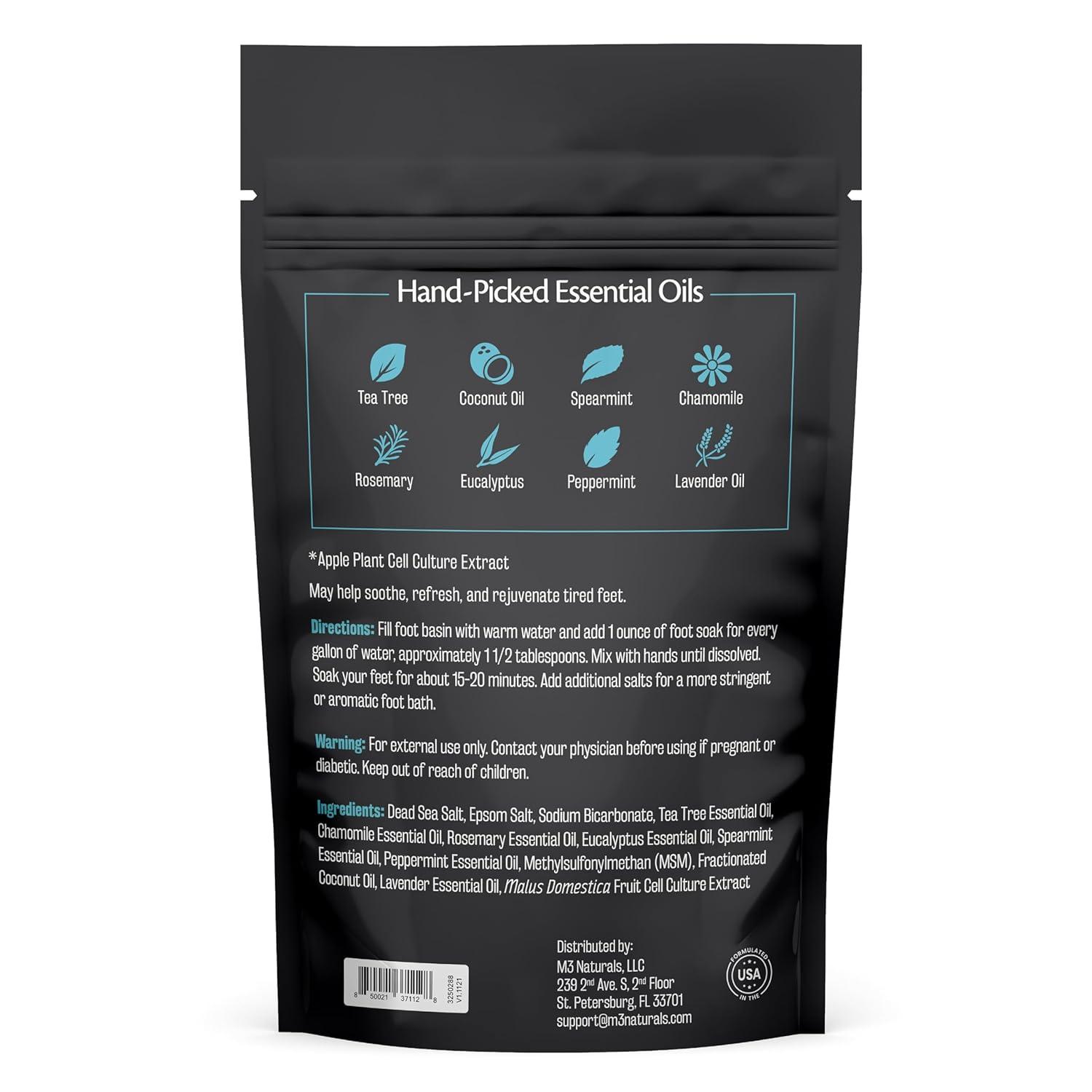 imageTea Tree Oil Foot Soak and Epsom Salts for soaking Foot Spa and Remedy for Athletes Foot Stinky Feet and Foot Soak for Dry Cracked Feet Detox Foot Soak and Tea Tree Oil for Healthy Toenails 16ozLavender