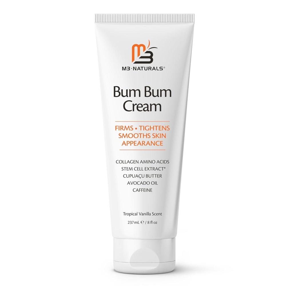 imageBum Bum Cream with Lemon Vanilla Scent 2in1 Skin Care Cellulite Treatment ampamp Massage Lotion NonGreasy Skin Tightening for Firm Butt Belly and Thighs with Cupuau Collagen and Caffeine 8 Fl OzBum Bum Cream