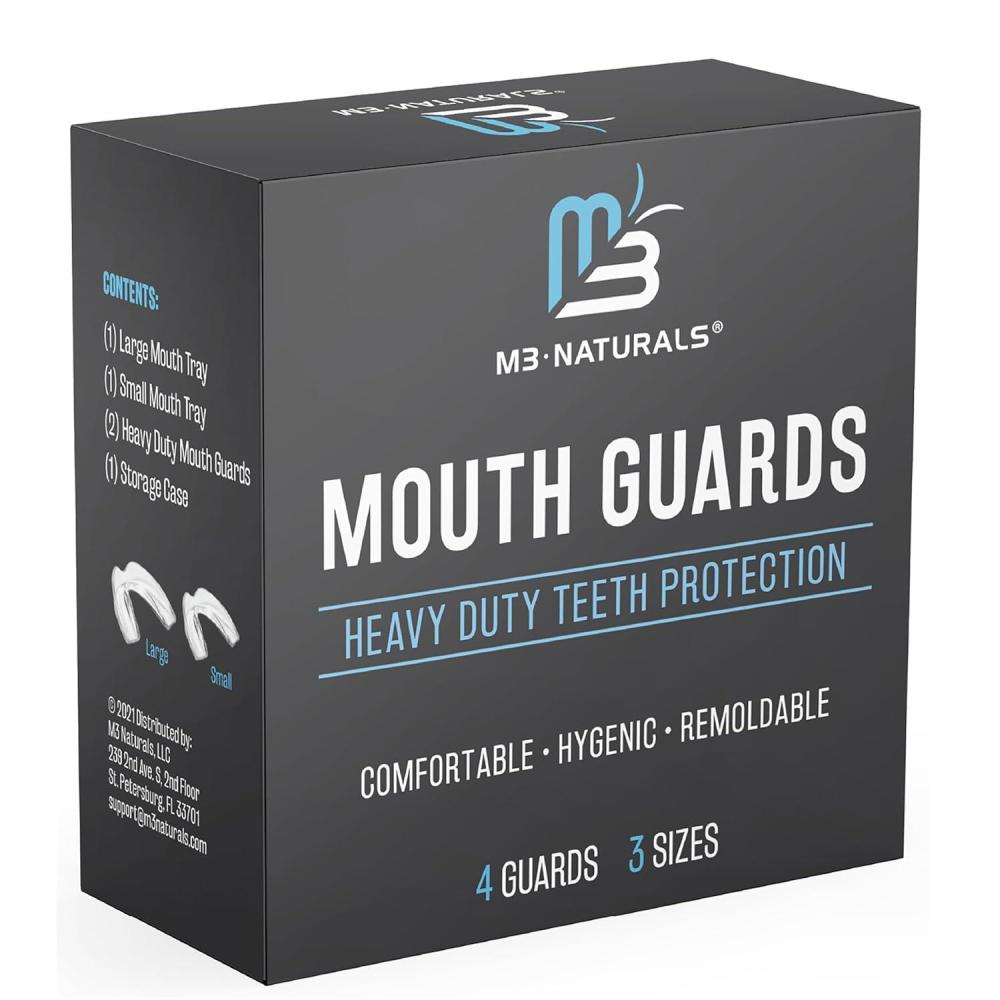 imageDental Mouth Guards for Teeth Grinding ampamp Clenching Custom Fit Nighttime Protection Anti Teeth Grinding Guard for Sleeping for Adults ampamp Kids Includes 4 Total BPA Free Guards ampamp 1 Case by M3 Naturals