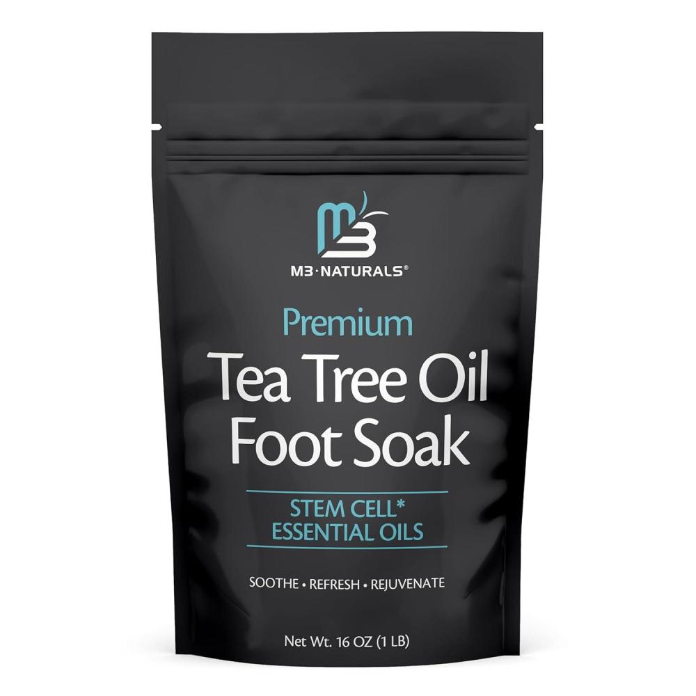 imageTea Tree Oil Foot Soak and Epsom Salts for soaking Foot Spa and Remedy for Athletes Foot Stinky Feet and Foot Soak for Dry Cracked Feet Detox Foot Soak and Tea Tree Oil for Healthy Toenails 16ozLavender