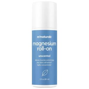 M3 Naturals Unscented Magnesium Lotion for Sleep & Leg Cramps, Suitable for Sensitive Skin, Helps with Muscle Relaxation, Soothes Tired Legs & Foot Aches and Supports Restful Nights, 8 fl oz(Magnesium Roll On)