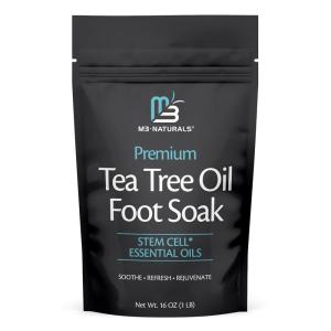 Tea Tree Oil Foot Soak and Epsom Salts for soaking | Foot Spa and Remedy for Athletes Foot, Stinky Feet, and Foot Soak for Dry Cracked Feet | Detox Foot Soak and Tea Tree Oil for Healthy Toenails 16oz(Lavender)