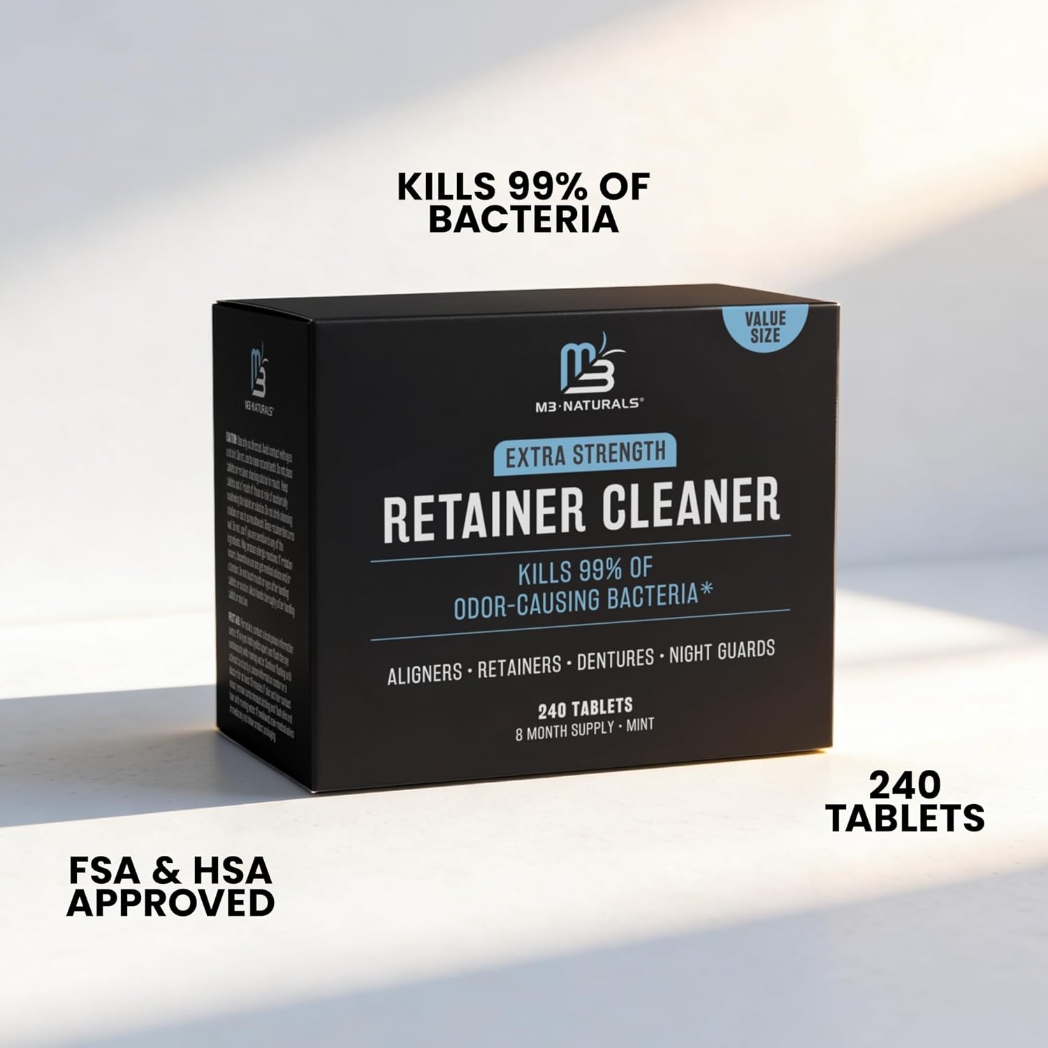 image:imageUltrasonic Retainer Cleaner Machine 42kHz UV Light 360 Deep Clean by M3240 Count Pack of 2