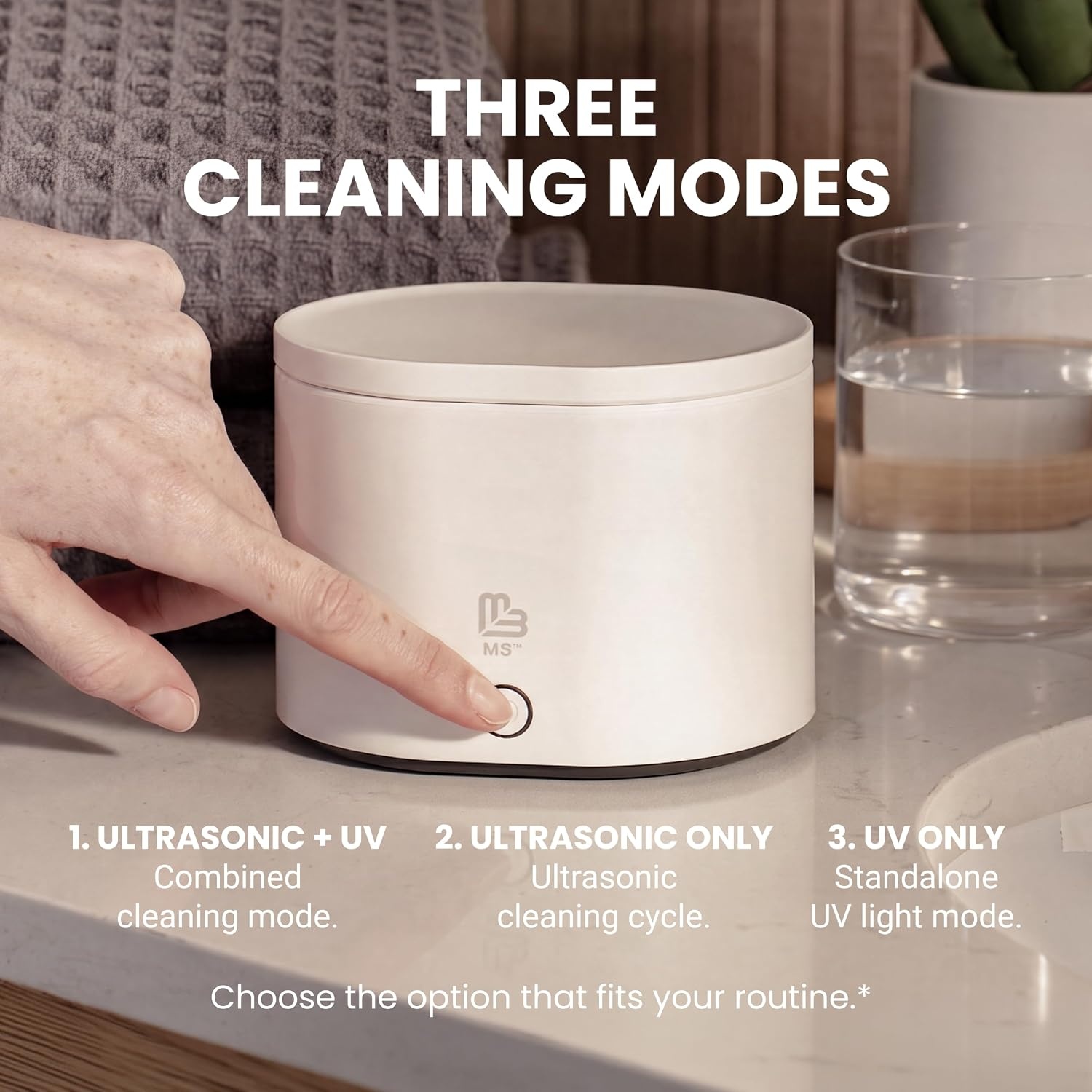 image:imageUltrasonic Retainer Cleaner Machine 42kHz UV Light 360 Deep Clean by M3Retainer Cleaner Machine