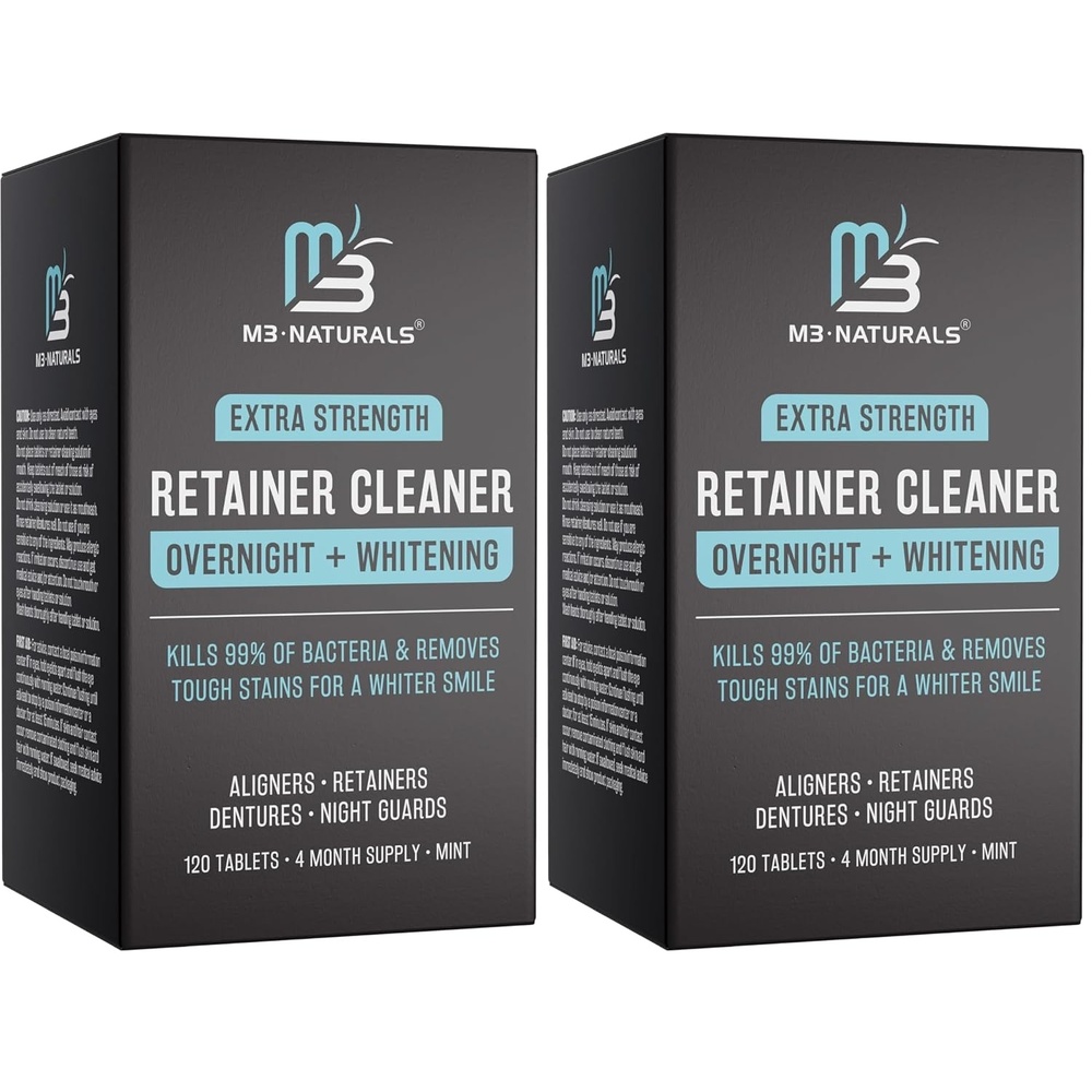 image:imageUltrasonic Retainer Cleaner Machine 42kHz UV Light 360 Deep Clean by M3120 Count Pack of 2