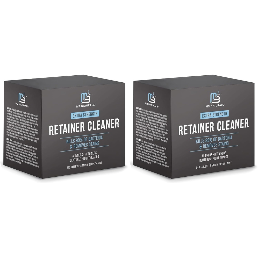 image:imageUltrasonic Retainer Cleaner Machine 42kHz UV Light 360 Deep Clean by M3240 Count Pack of 2
