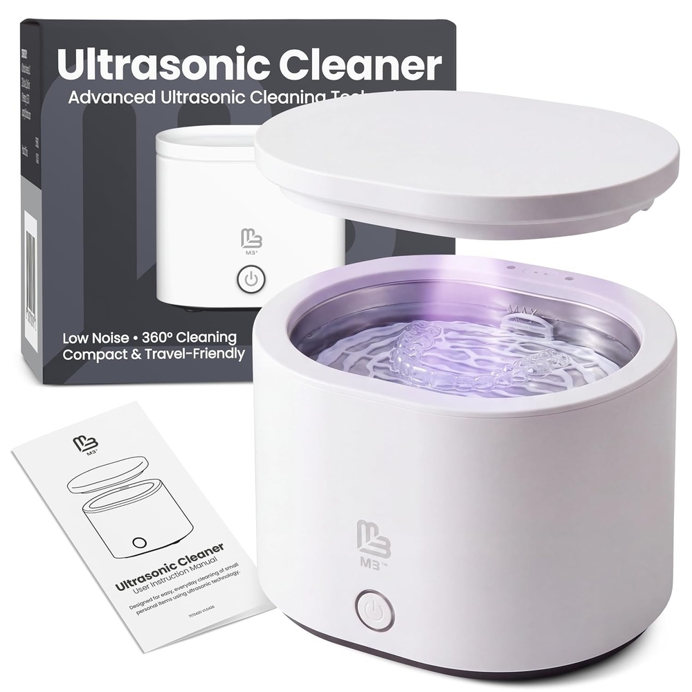 image:imageUltrasonic Retainer Cleaner Machine 42kHz UV Light 360 Deep Clean by M3Retainer Cleaner Machine